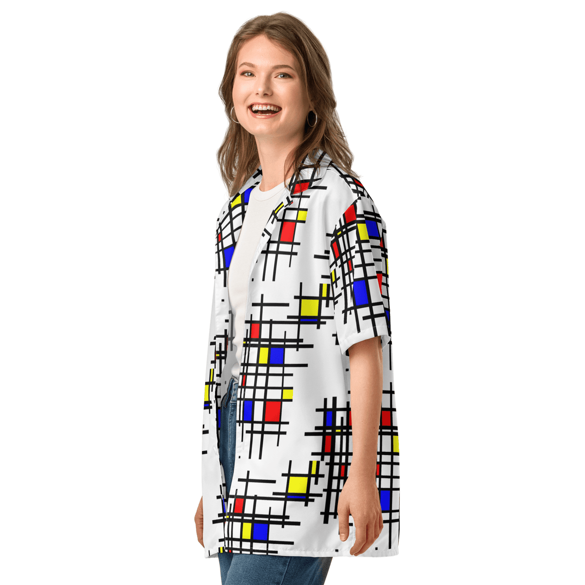 Mondrian Grid - Unisex button shirt - Propaganda Department