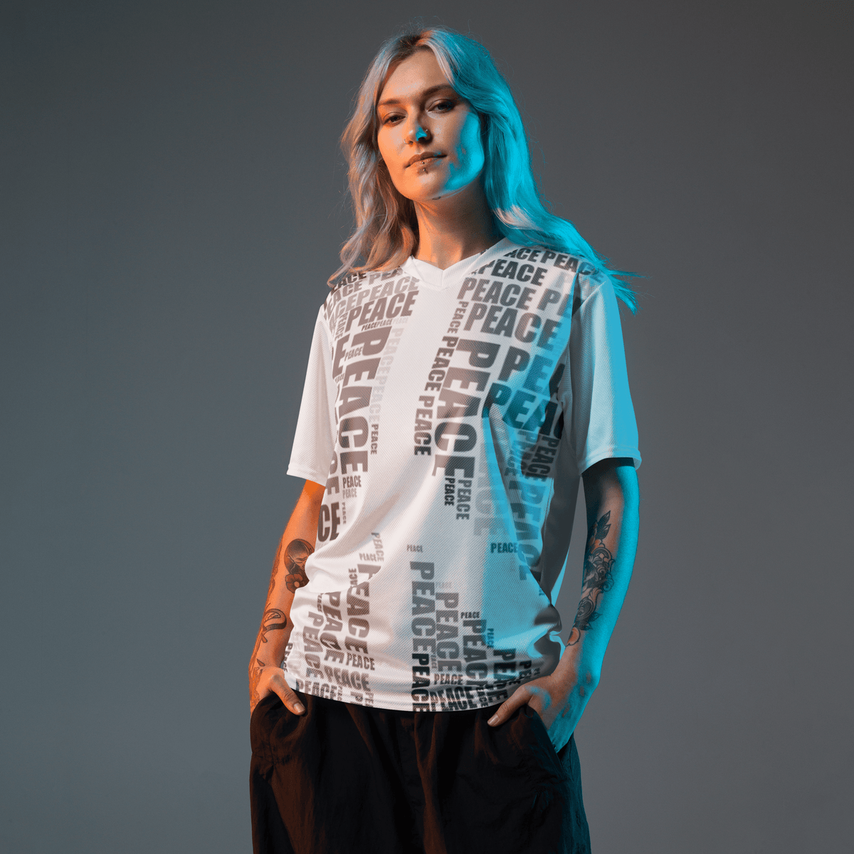 Peace - Peace Symbol Recycled unisex sports jersey - Propaganda Department