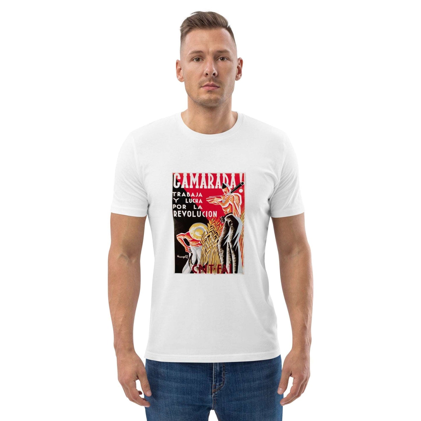 Camarada Anti - Fascist Poster Unisex organic cotton t-shirt - Propaganda Department