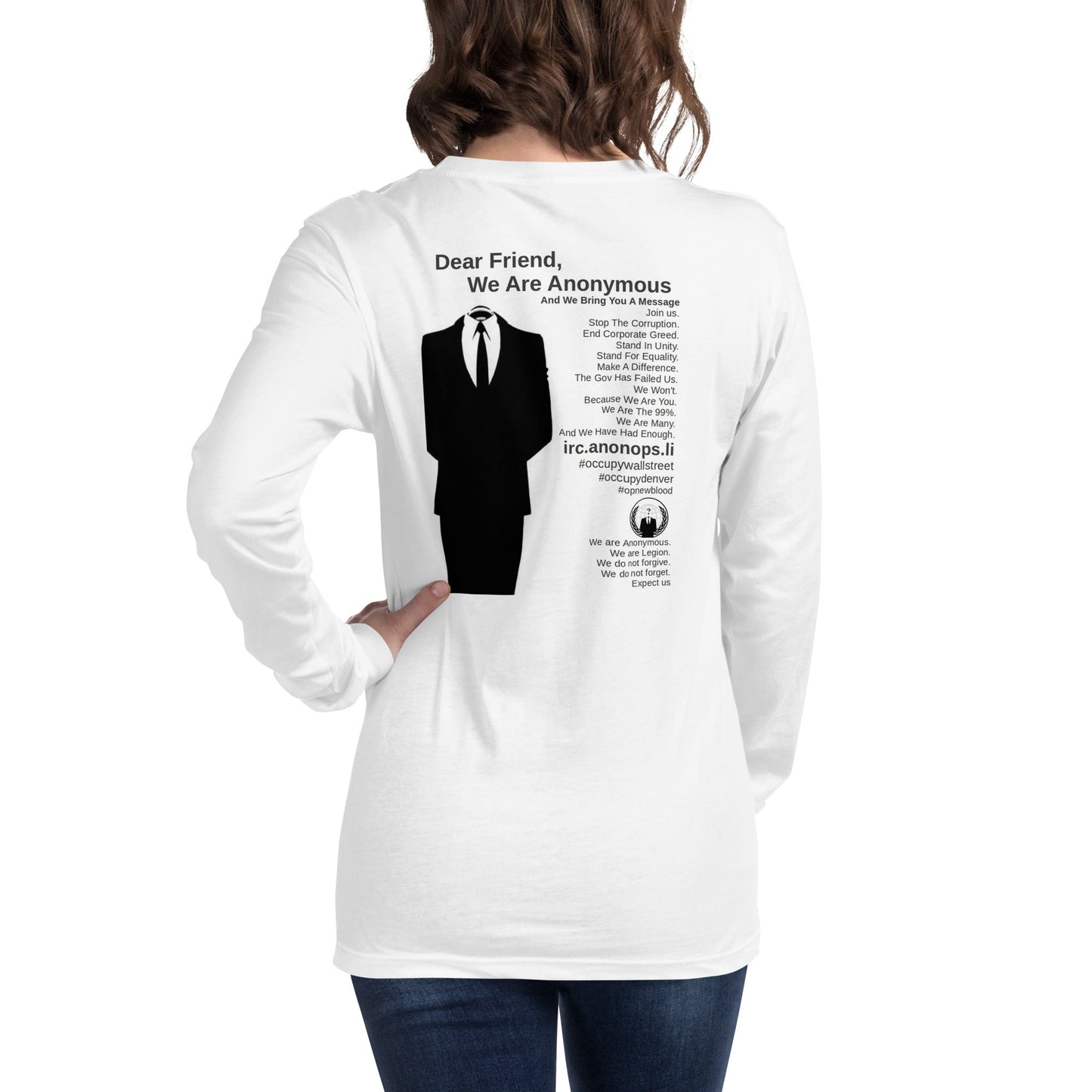 Anonymous For a Better World - Unisex Long Sleeve Tee - Propaganda Department