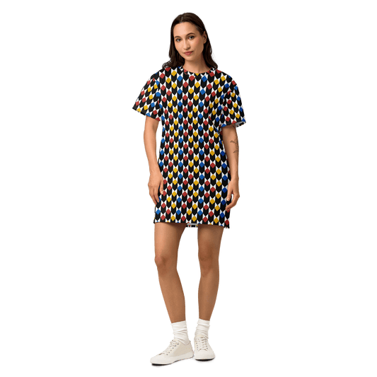 Bauhaus Art Movement Cotton T-Shirt Dress