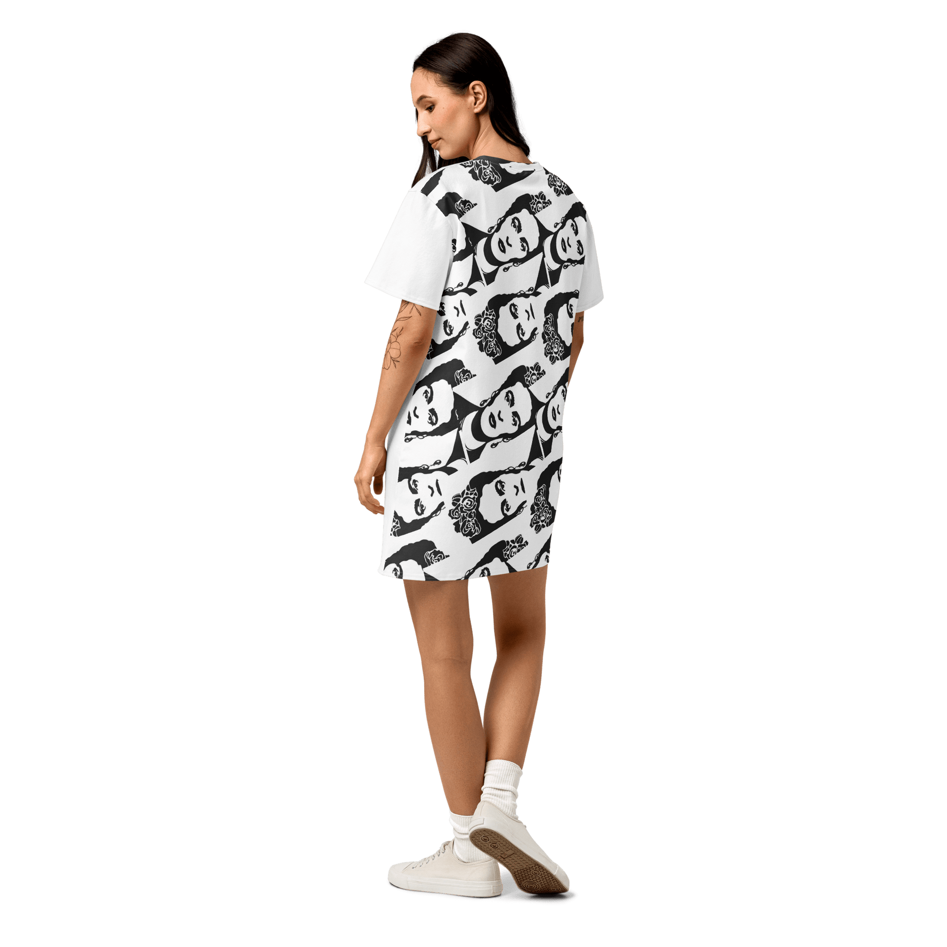 frida kahlo shirt dress Be More Frida Kahlo Cotton T-Shirt Dress Propaganda Department