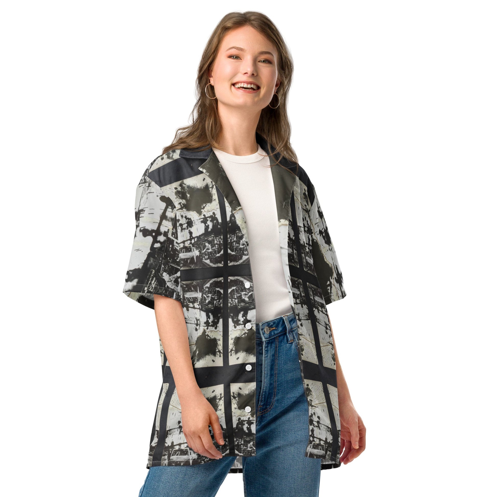 Destruction Lines - Unisex button shirt - Propaganda Department