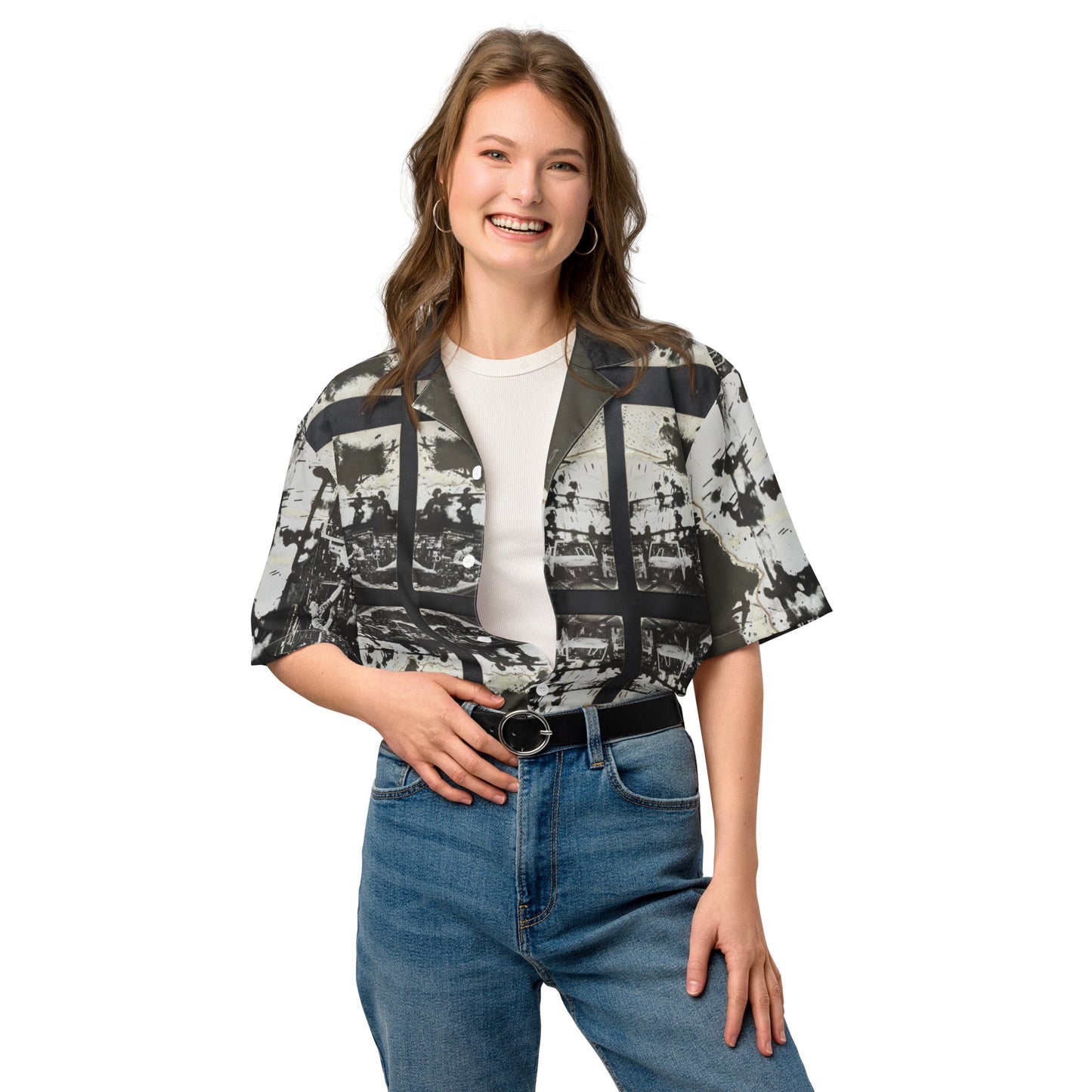 Destruction Lines - Unisex button shirt - Propaganda Department