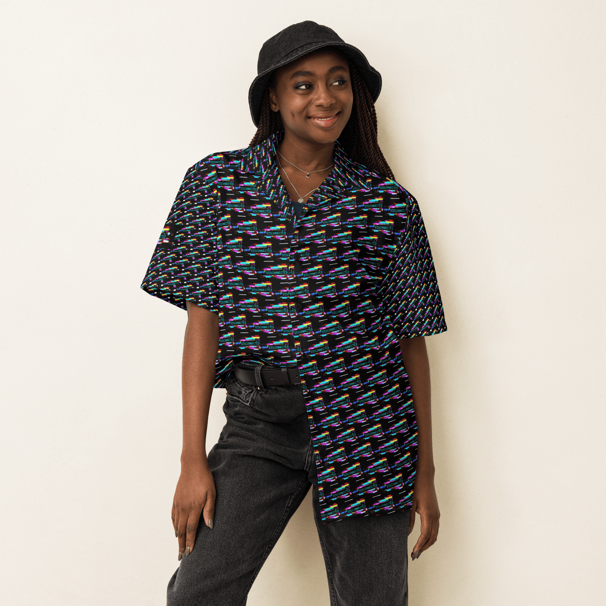Disconnected - All - Over Print Unisex button shirt - Propaganda Department