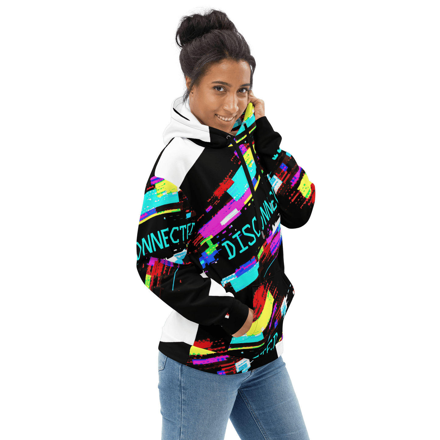 Disconnected - Computer Glitch pattern Unisex Hoodie - Propaganda Department