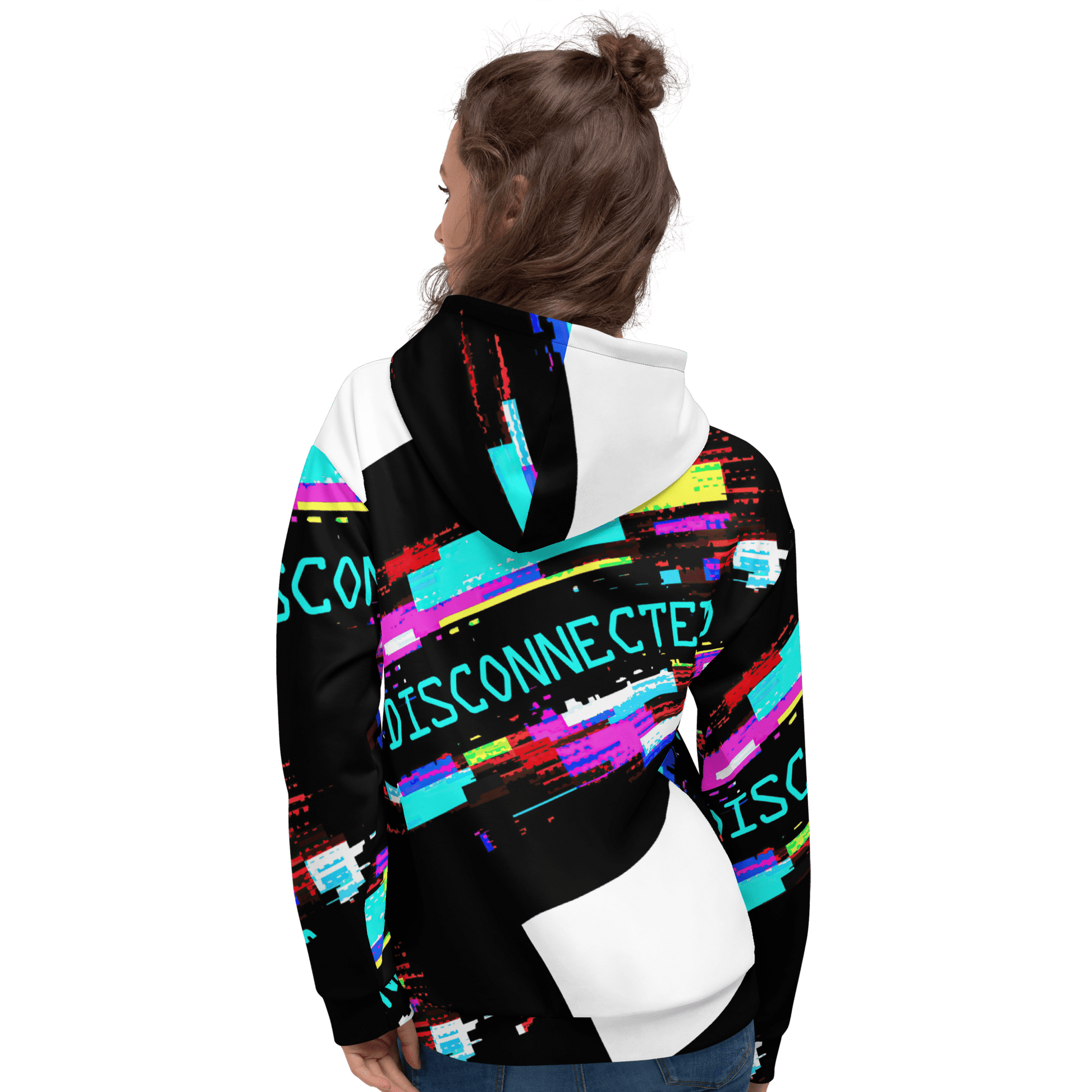 Disconnected - Computer Glitch pattern Unisex Hoodie - Propaganda Department