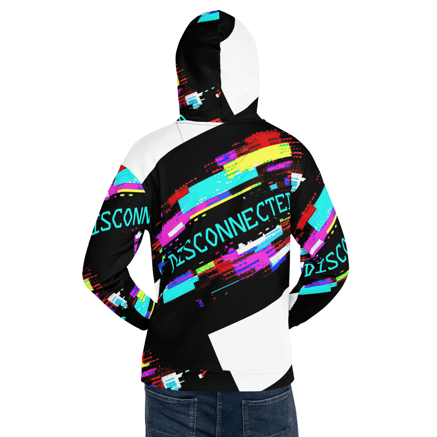 Disconnected - Computer Glitch pattern Unisex Hoodie - Propaganda Department