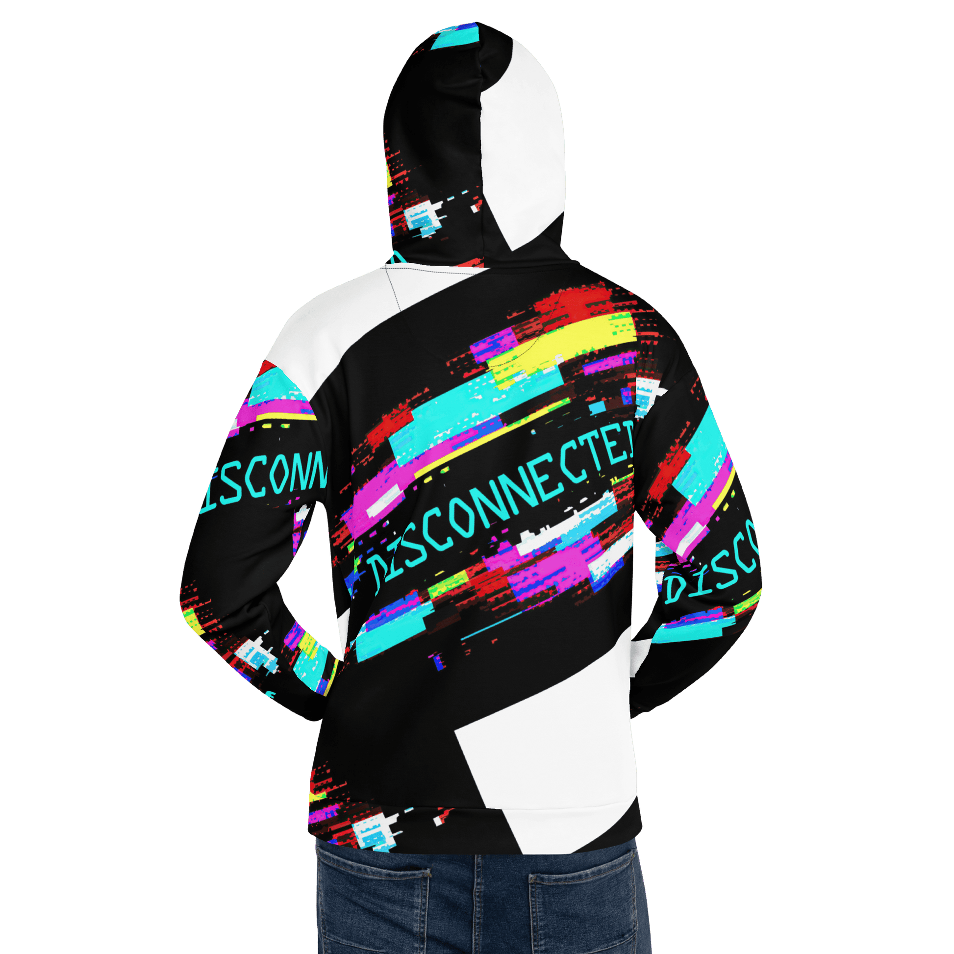 Disconnected - Computer Glitch pattern Unisex Hoodie - Propaganda Department