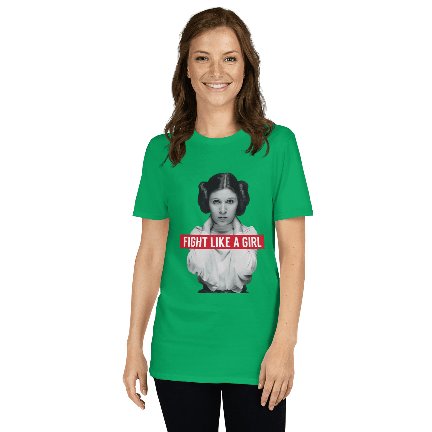 Fight Like a Girl - Princess Leia Short-Sleeve Unisex T-Shirt - Propaganda Department