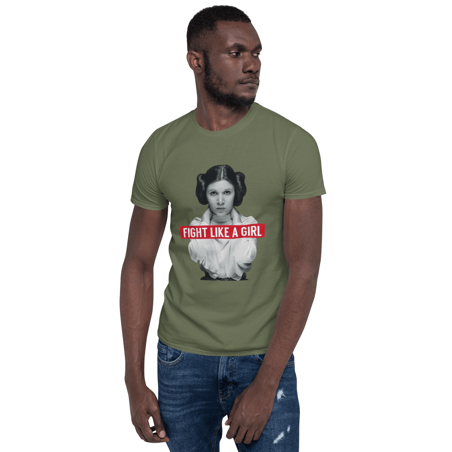 Fight Like a Girl - Princess Leia Short-Sleeve Unisex T-Shirt - Propaganda Department