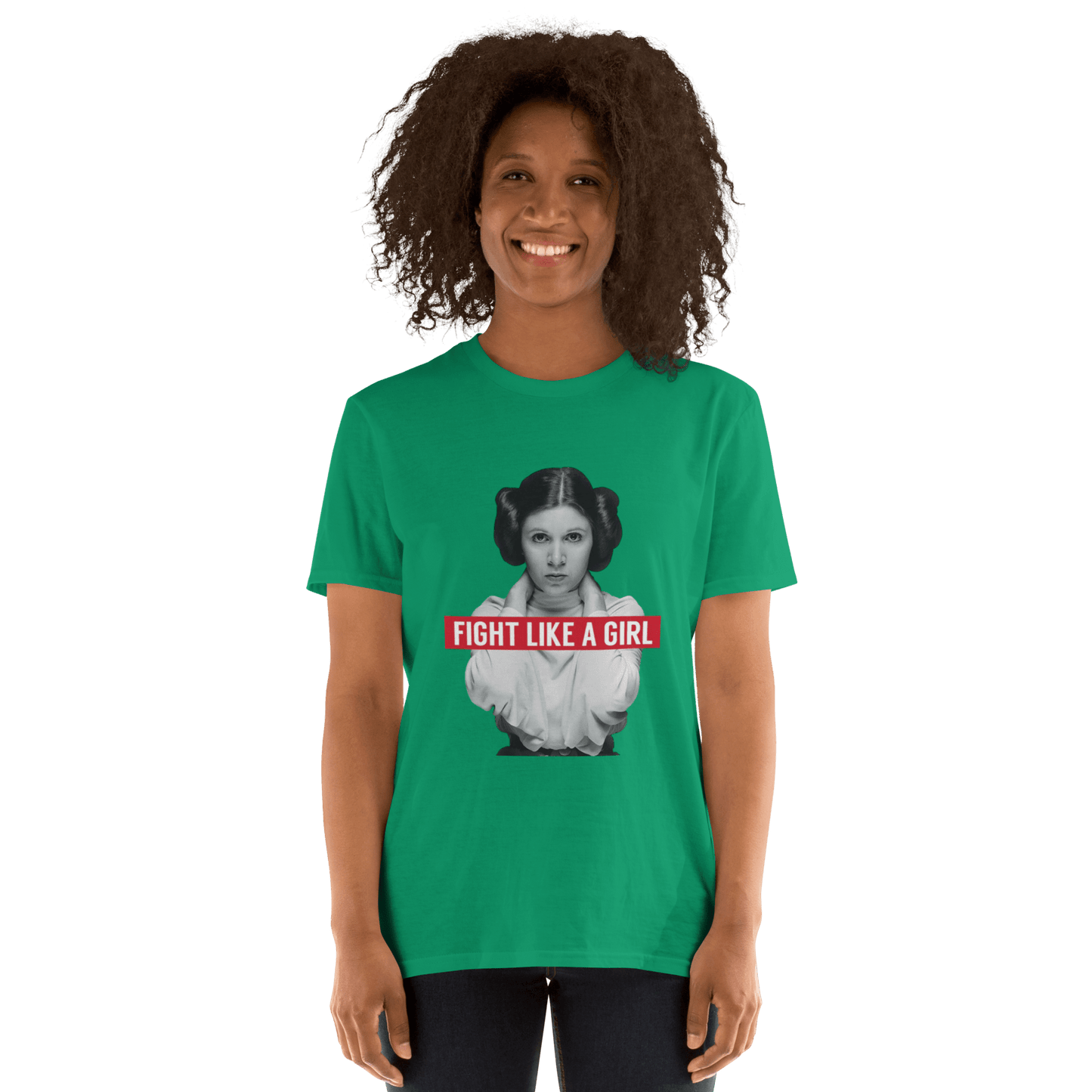 Fight Like a Girl - Princess Leia Short-Sleeve Unisex T-Shirt - Propaganda Department