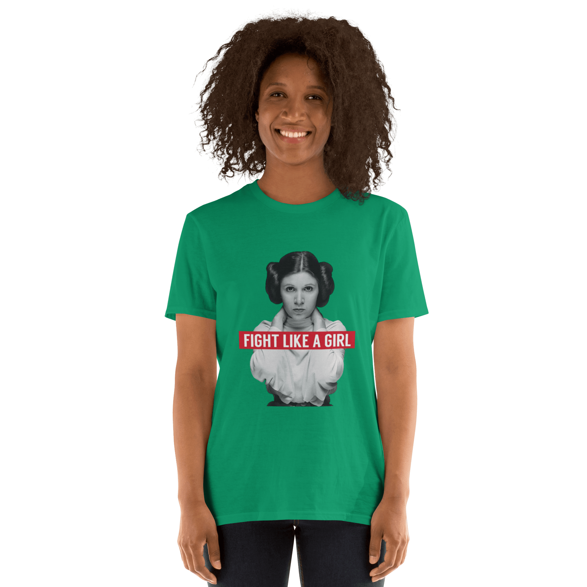 Fight Like a Girl - Princess Leia Short-Sleeve Unisex T-Shirt - Propaganda Department