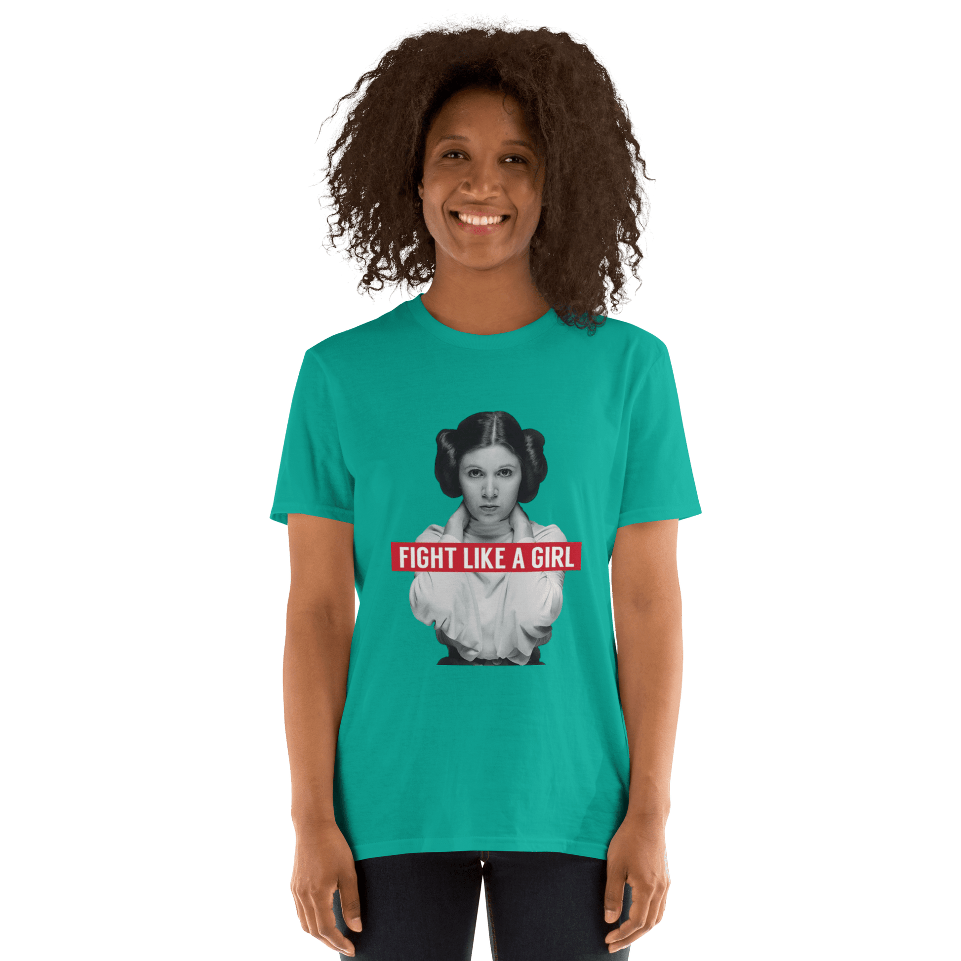 Fight Like a Girl - Princess Leia Short-Sleeve Unisex T-Shirt - Propaganda Department