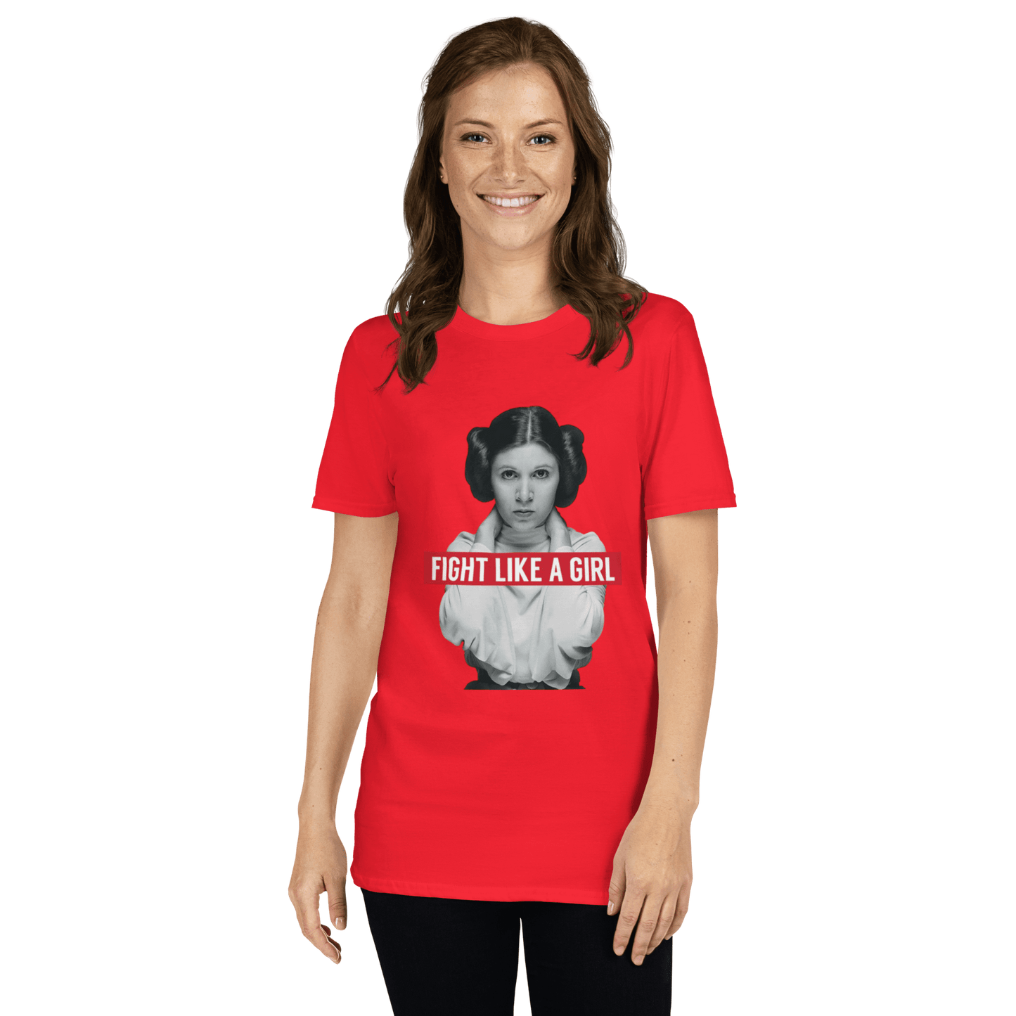 Fight Like a Girl - Princess Leia Short-Sleeve Unisex T-Shirt - Propaganda Department