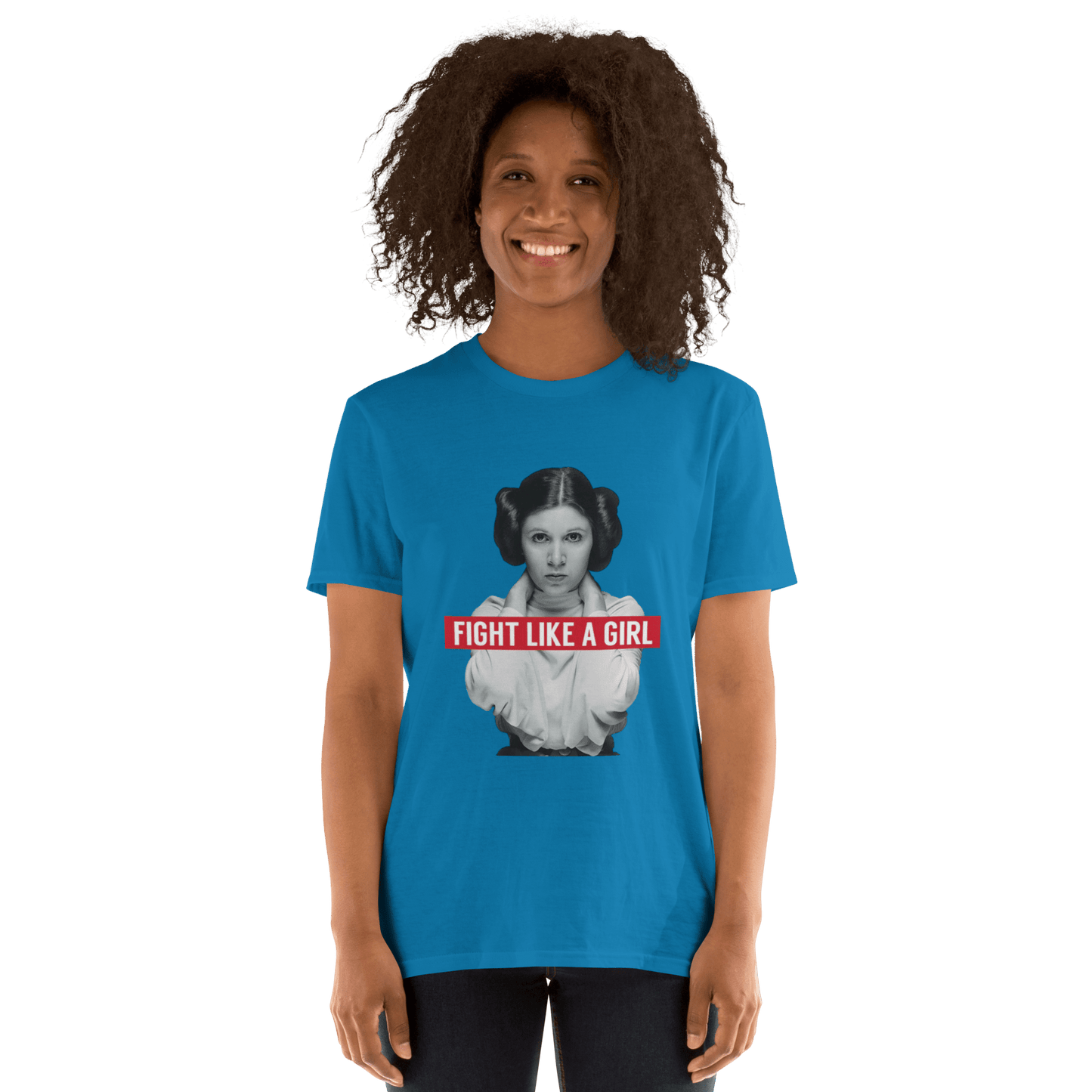Fight Like a Girl - Princess Leia Short-Sleeve Unisex T-Shirt - Propaganda Department