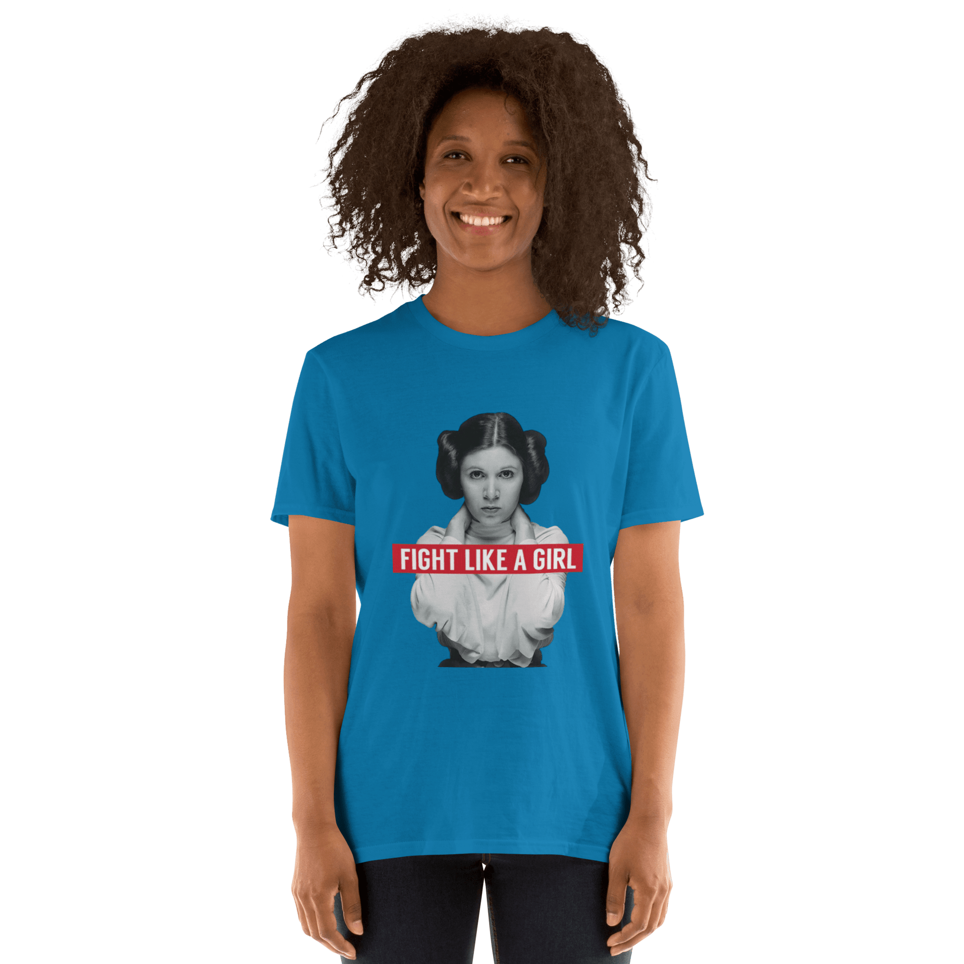 Fight Like a Girl - Princess Leia Short-Sleeve Unisex T-Shirt - Propaganda Department