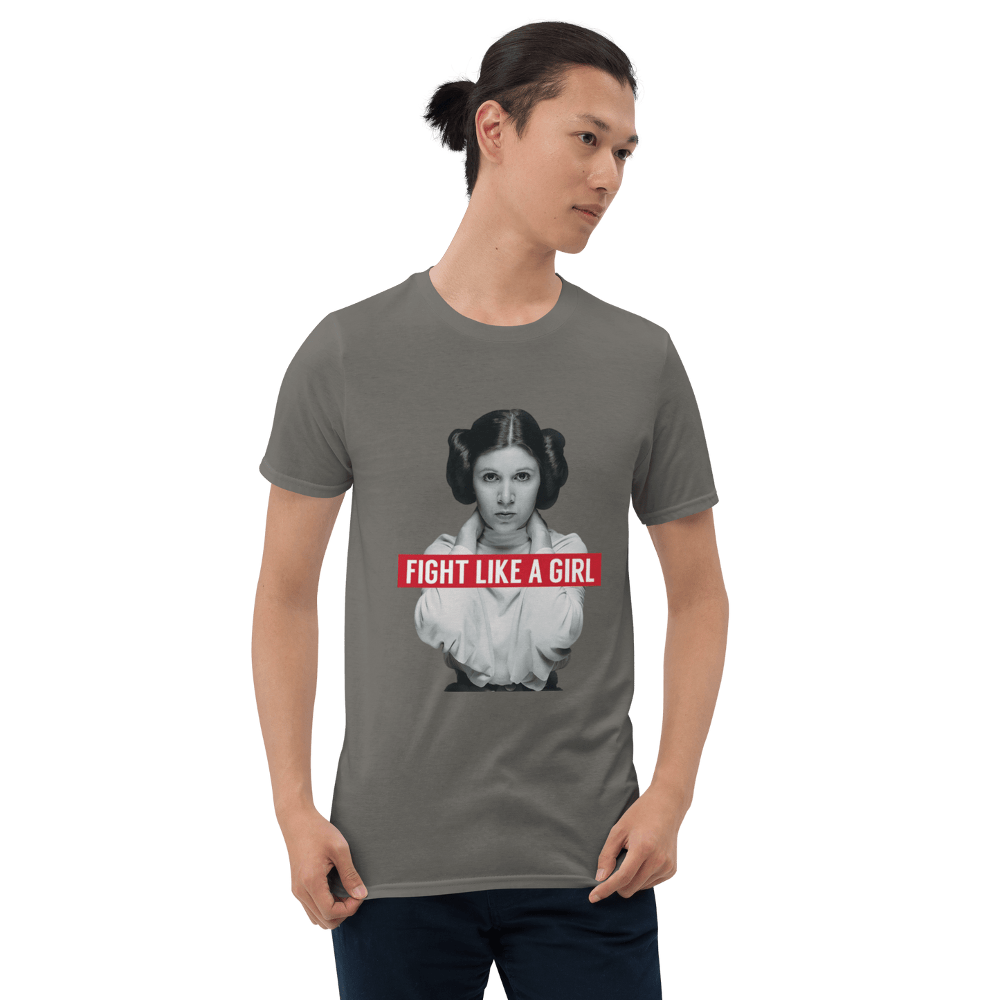 Fight Like a Girl - Princess Leia Short-Sleeve Unisex T-Shirt - Propaganda Department
