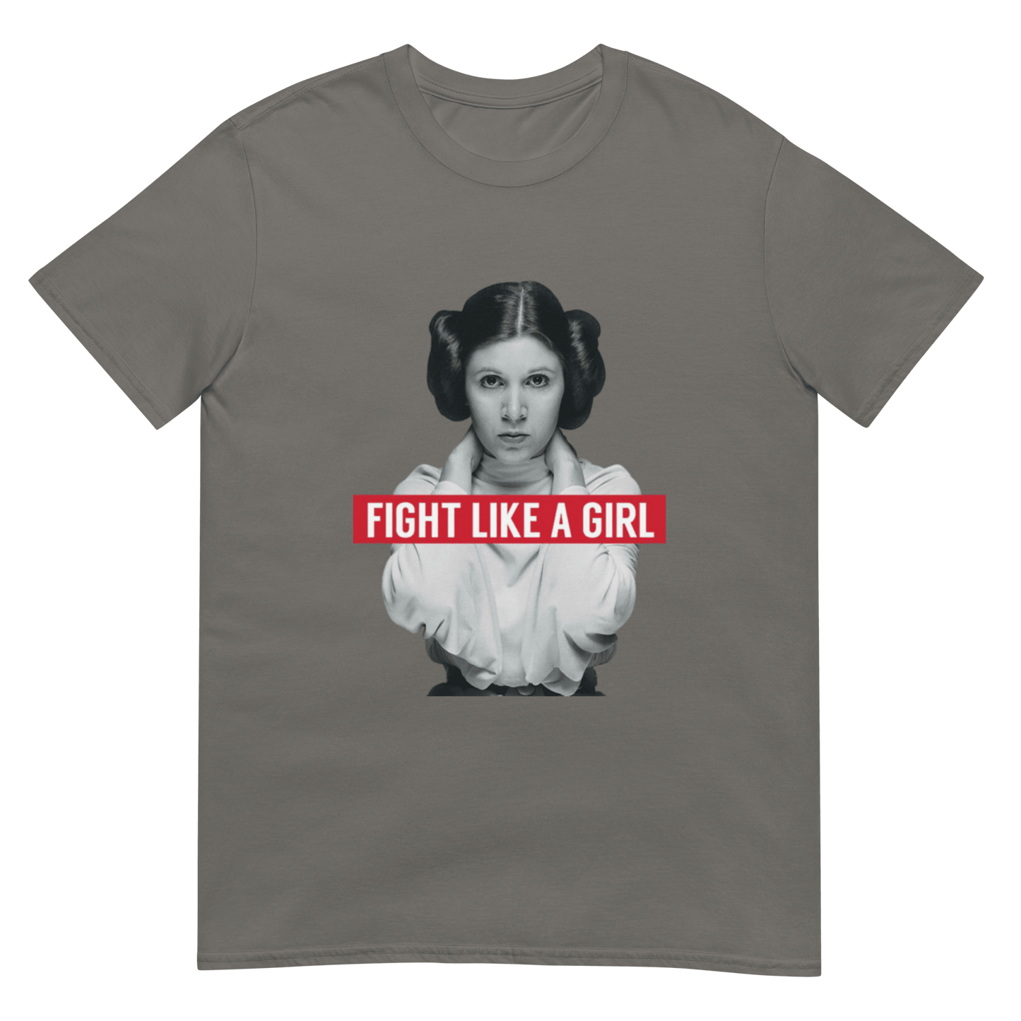 Fight Like a Girl - Princess Leia Short-Sleeve Unisex T-Shirt - Propaganda Department