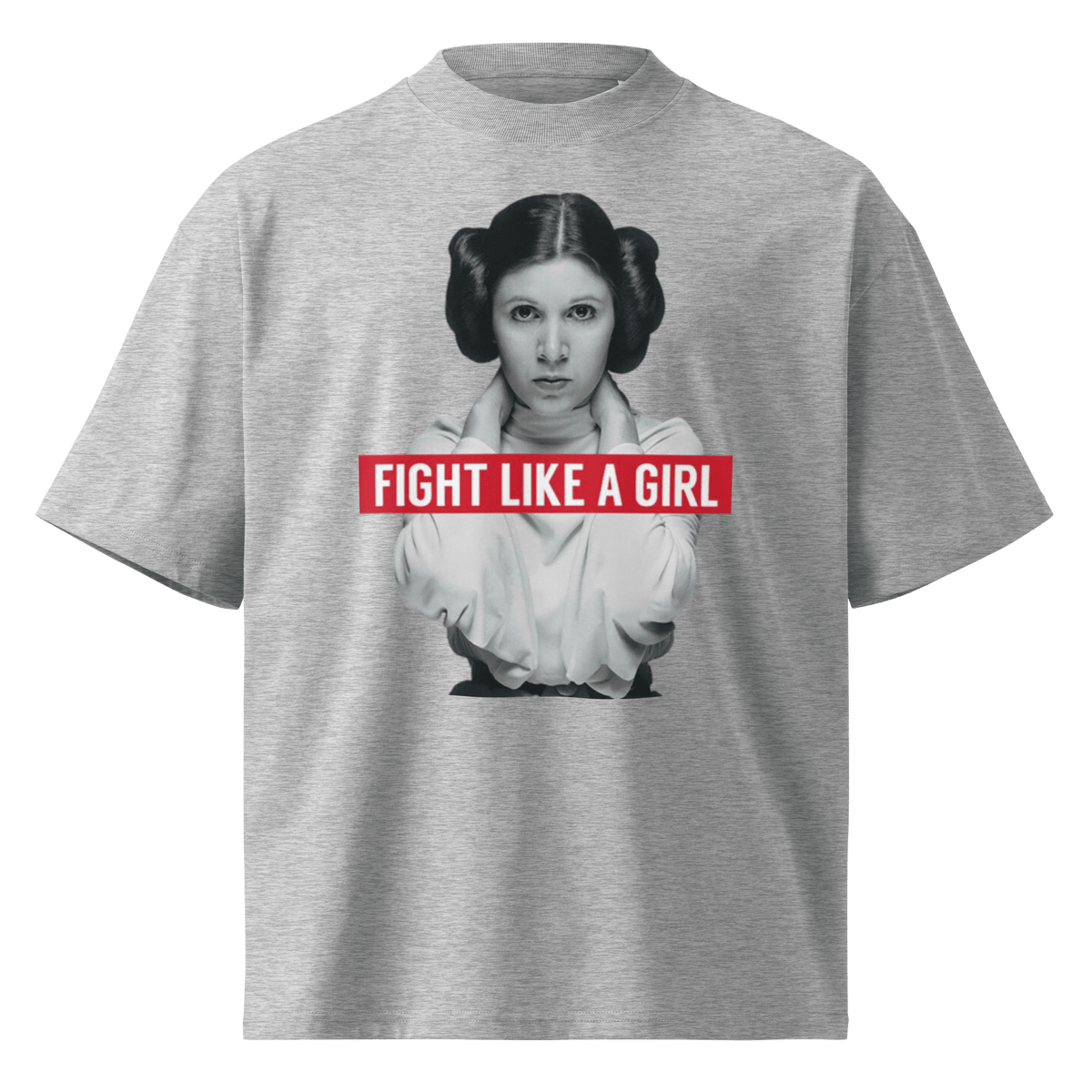 Fight Like a Girl Princess Leia Organic Oversized Tee