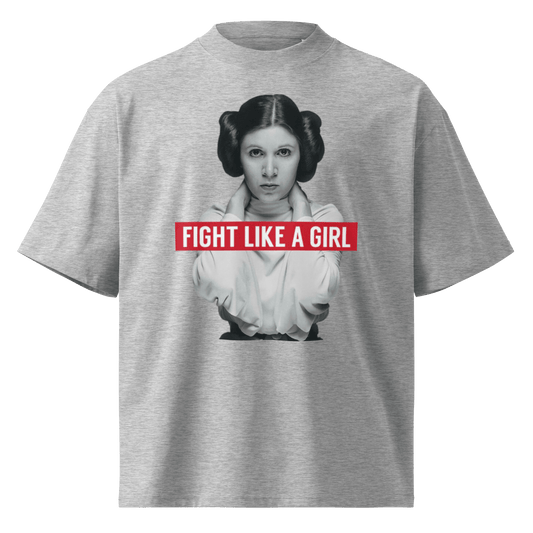 Fight Like a Girl Princess Leia Organic Oversized Tee