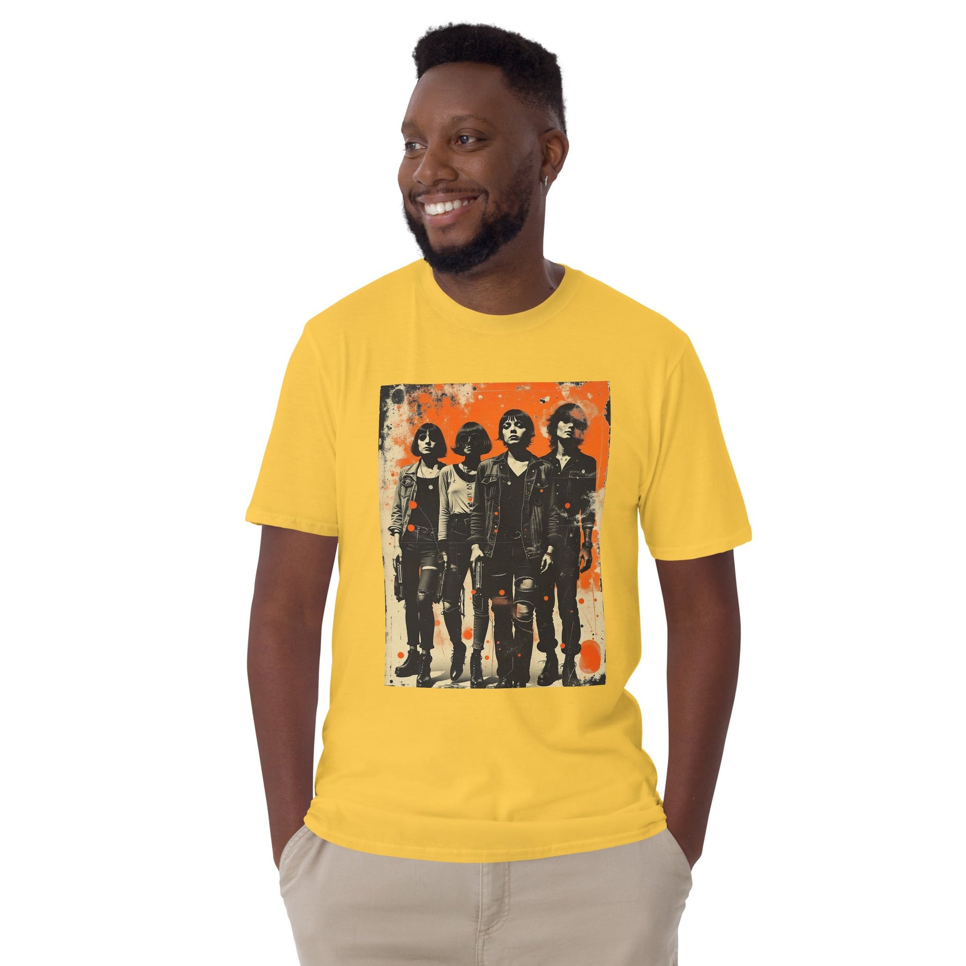 Guns Don't Kill People unisex t-shirt v3, satirical protest fashion, Pen vs Sword