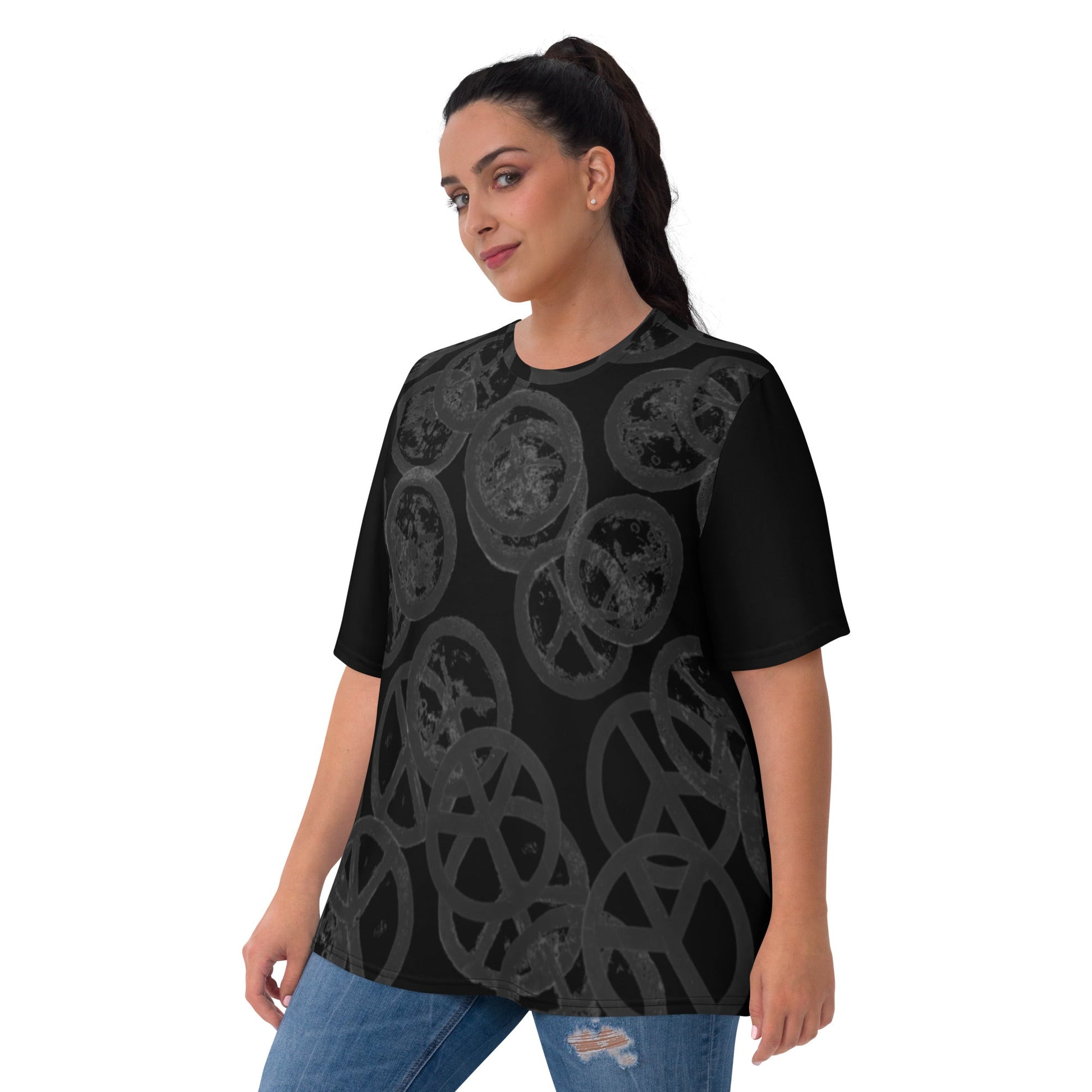 Peter Kennard Hiroshima Clock Women's T-Shirt Black - Propaganda Department