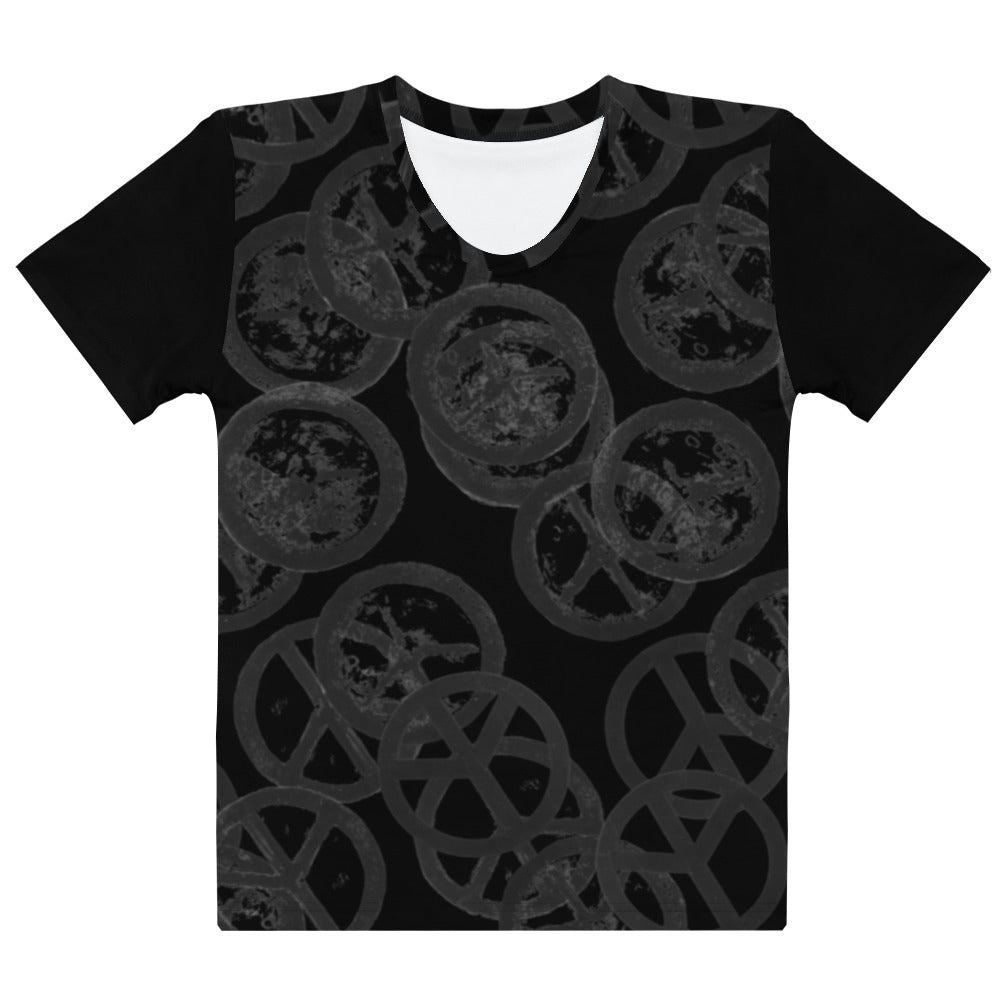 Peter Kennard Hiroshima Clock Women's T-Shirt Black - Propaganda Department