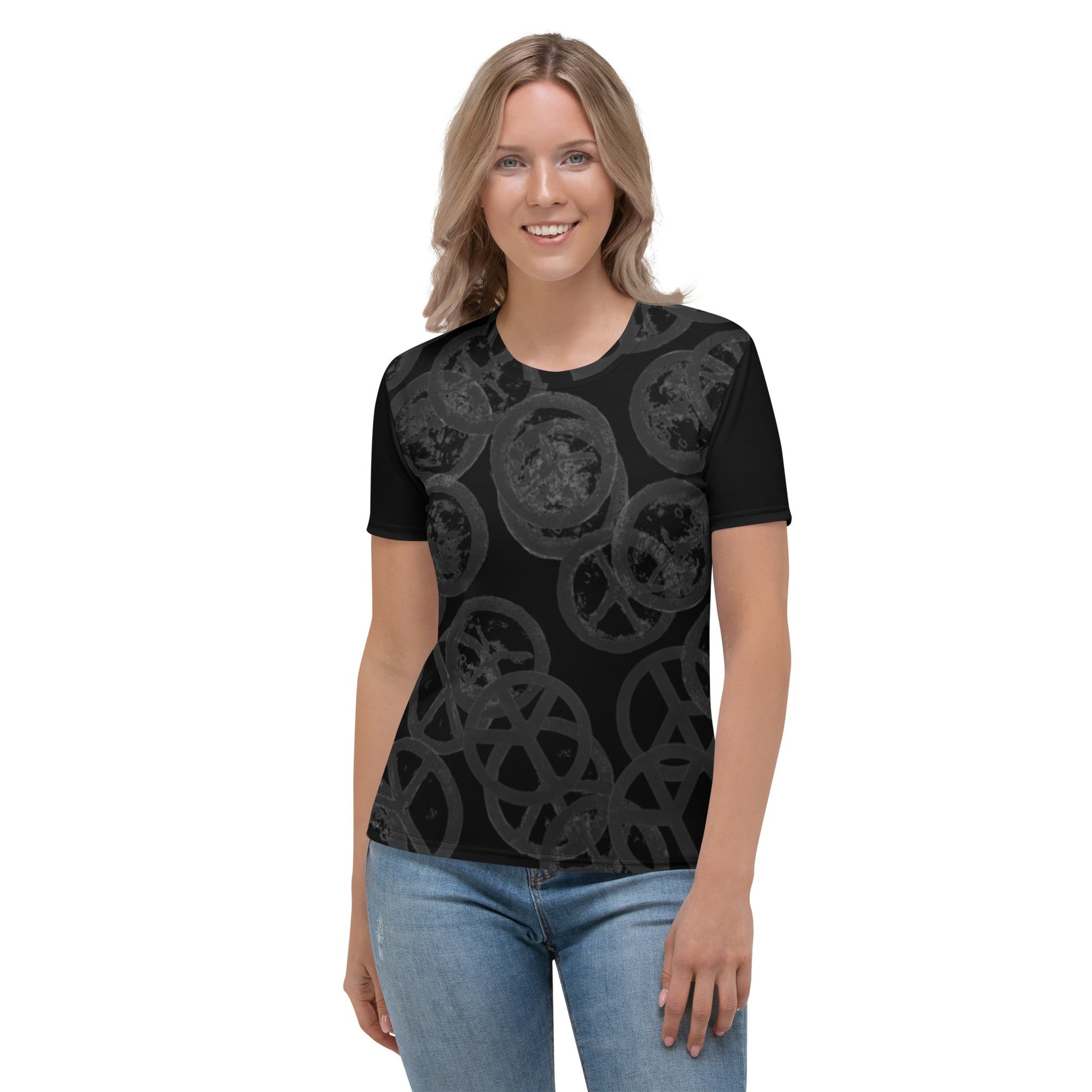 Peter Kennard Hiroshima Clock Women's T-Shirt Black - Propaganda Department