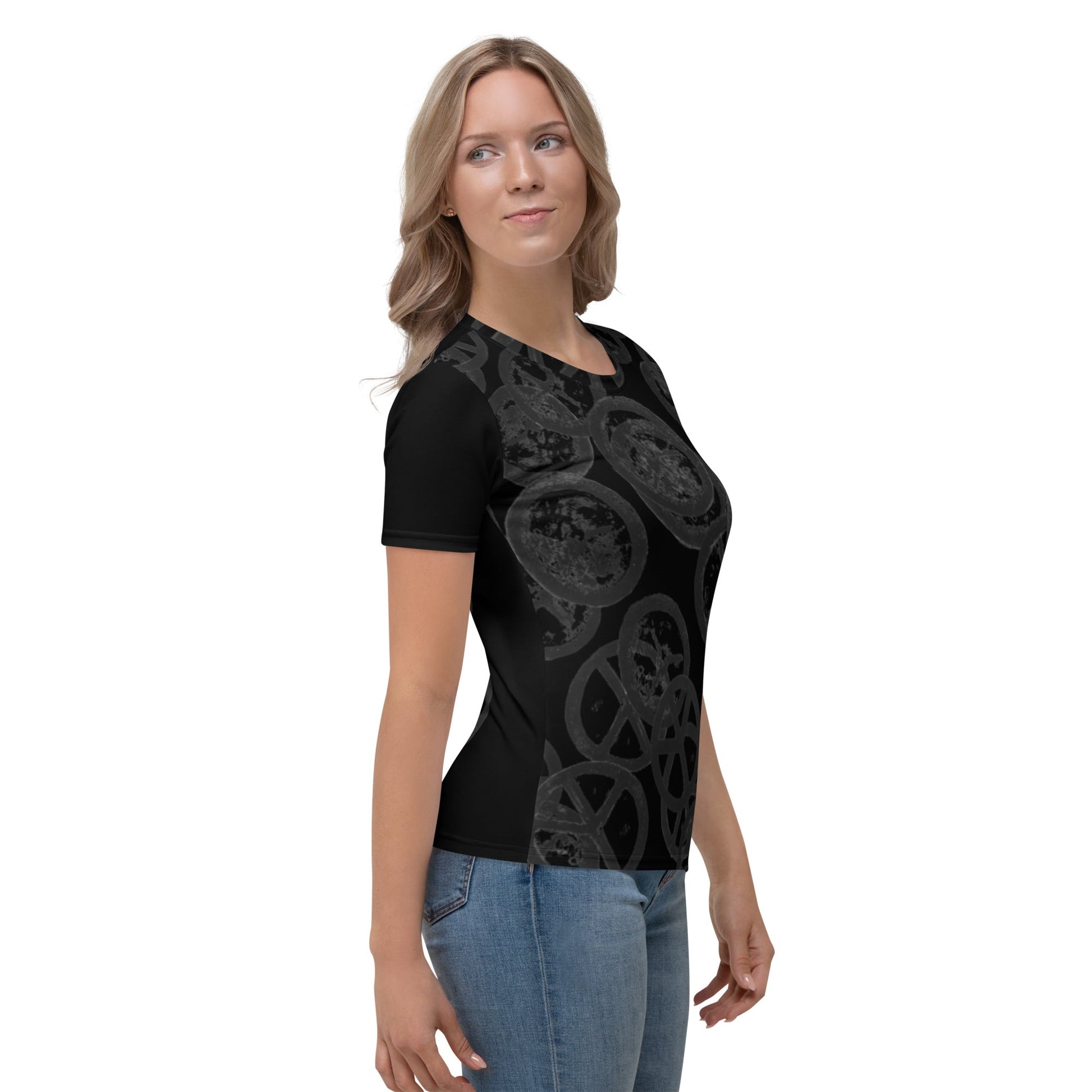 Peter Kennard Hiroshima Clock Women's T-Shirt Black - Propaganda Department