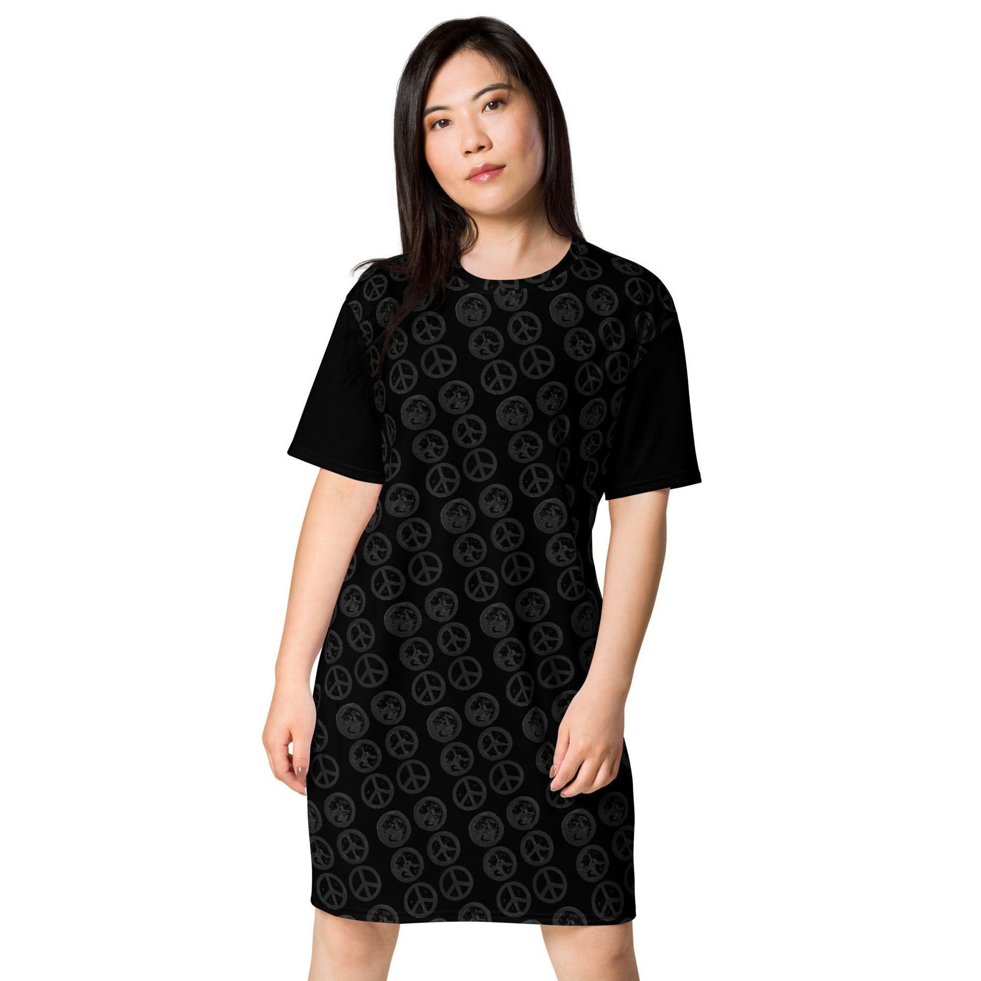 Peter Kennard Hiroshima Clock Black T-Shirt Dress - Propaganda Department