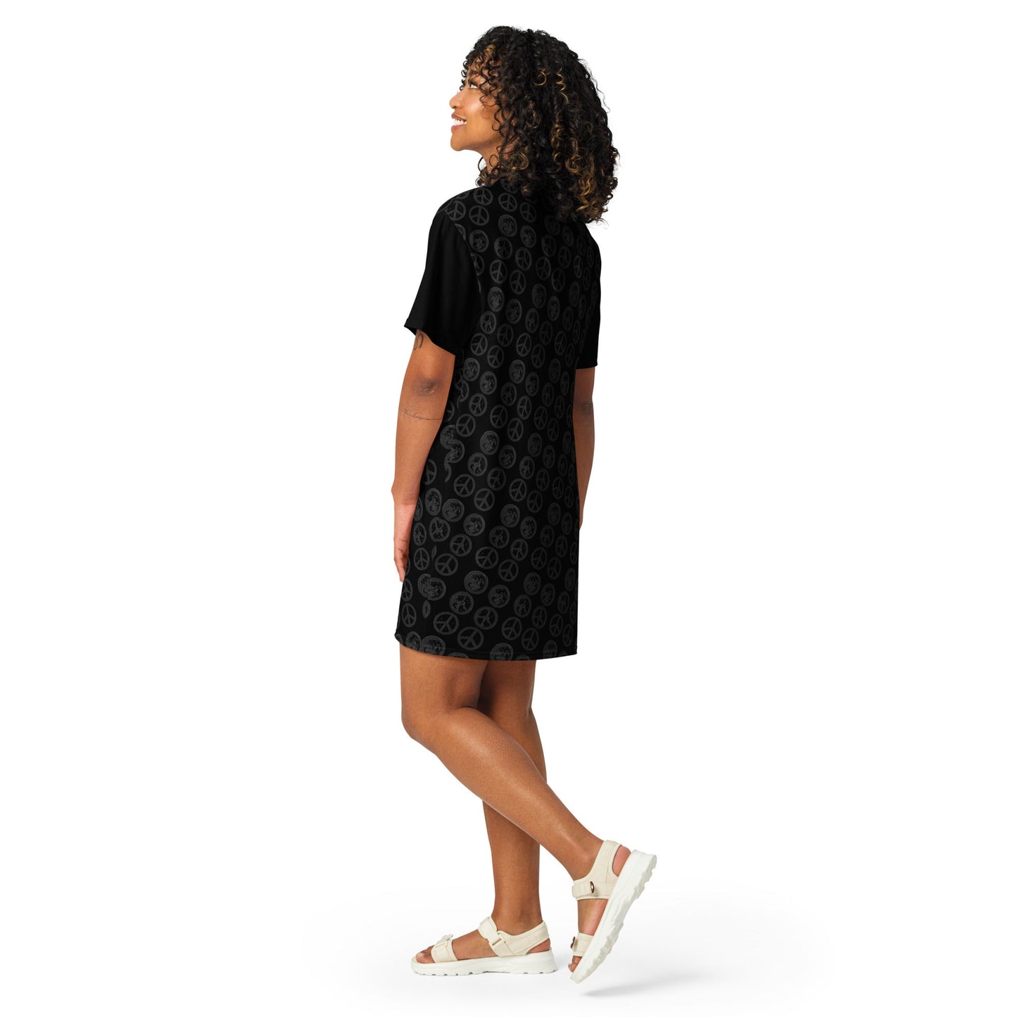 Peter Kennard Hiroshima Clock Black T-Shirt Dress - Propaganda Department