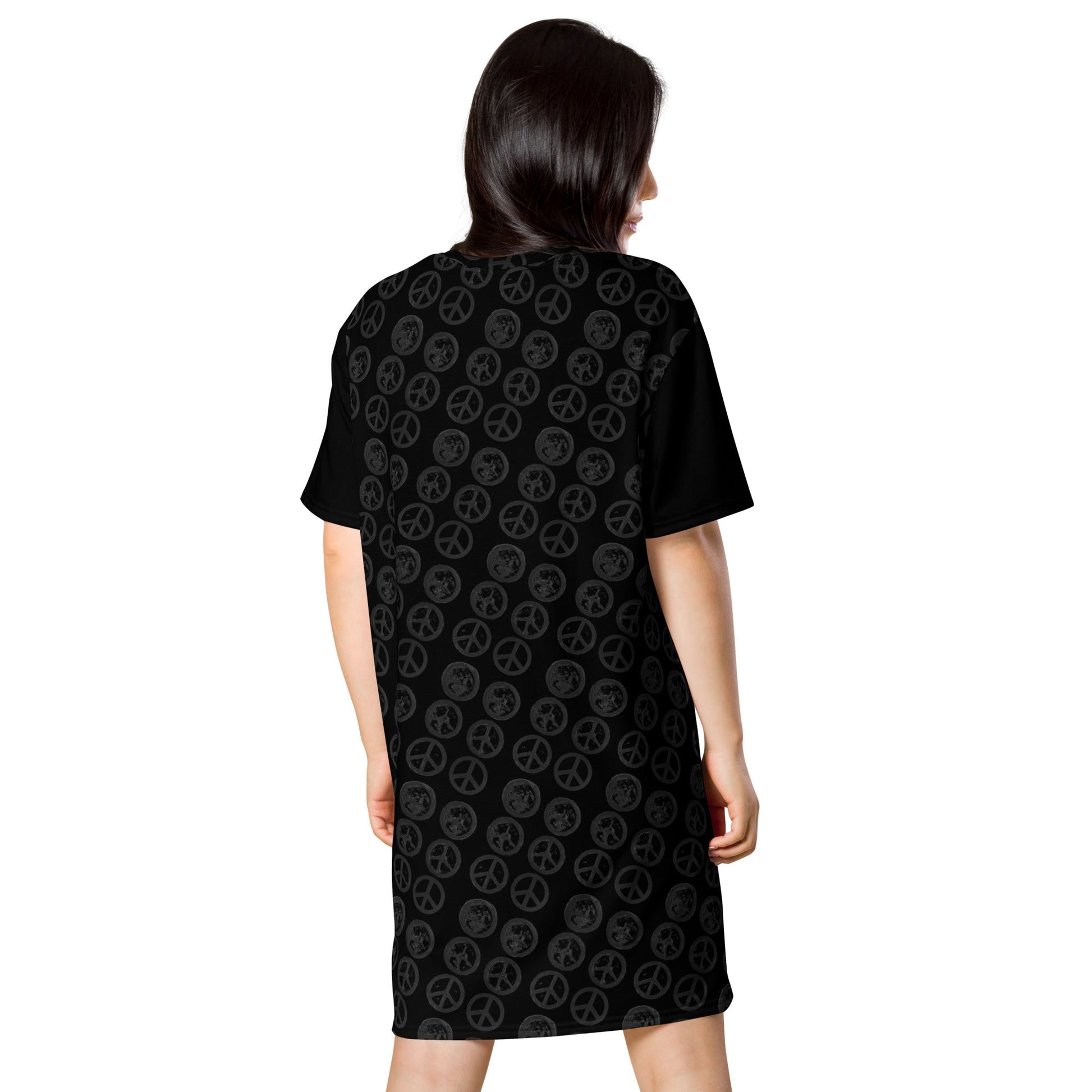 Peter Kennard Hiroshima Clock Black T-Shirt Dress - Propaganda Department