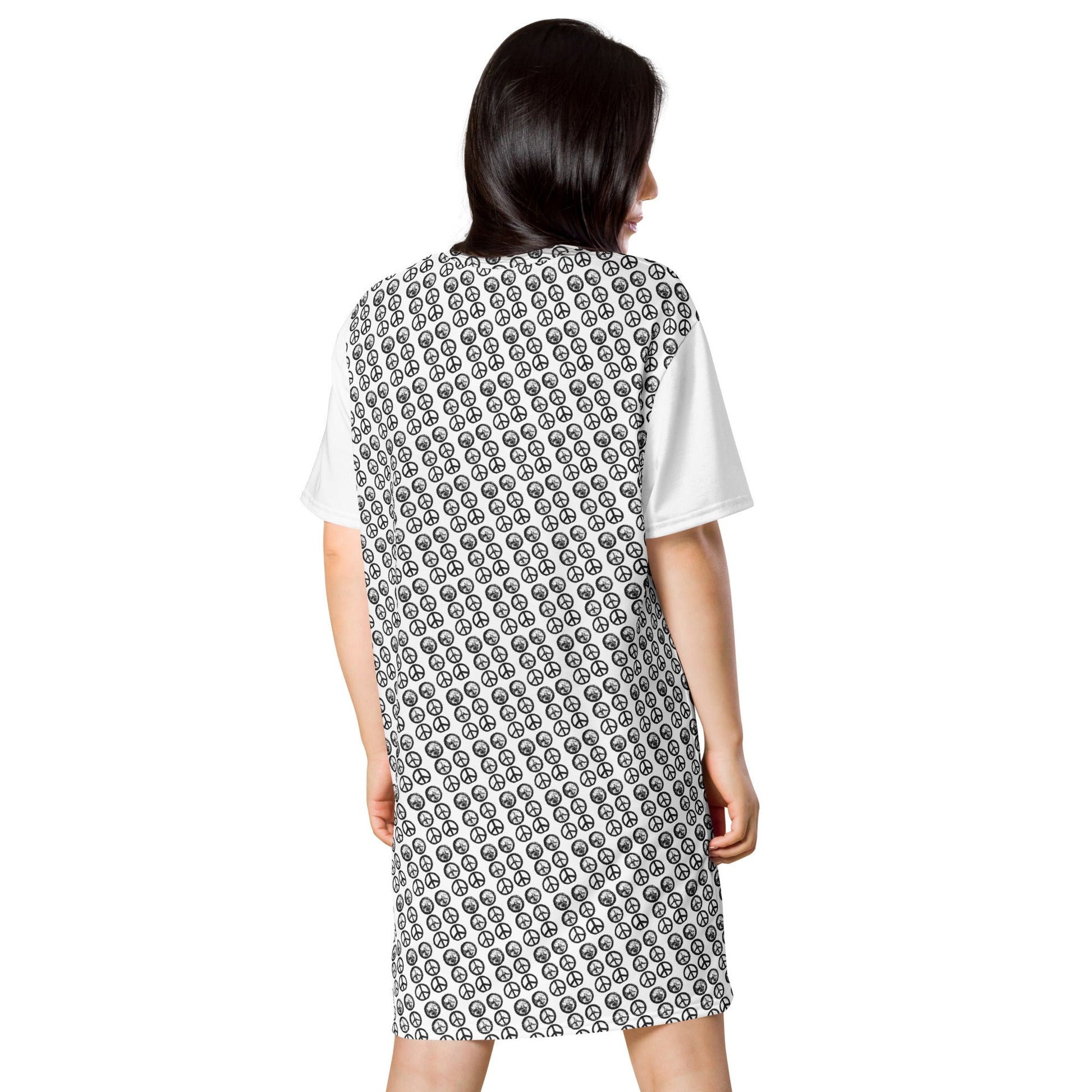 Hiroshima Clock White T-Shirt Dress - Propaganda Department