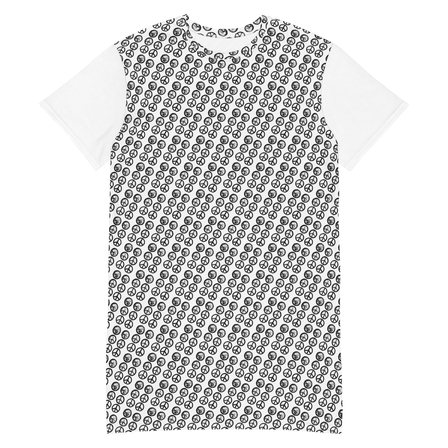 Hiroshima Clock White T-Shirt Dress - Propaganda Department
