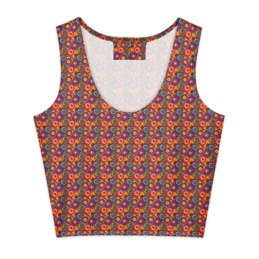 Kandinsky Abstract Art Women's Cotton Crop Top