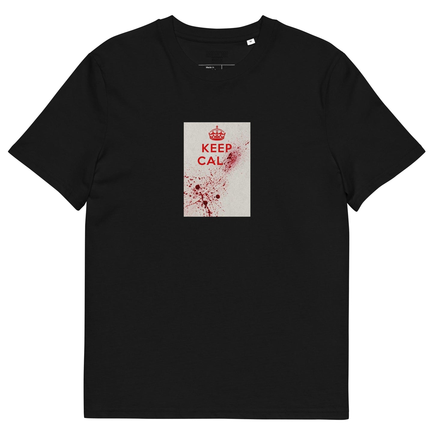 Keep Calm and Carry On 1939 British wartime poster organic cotton t-shirt, Pen vs Sword