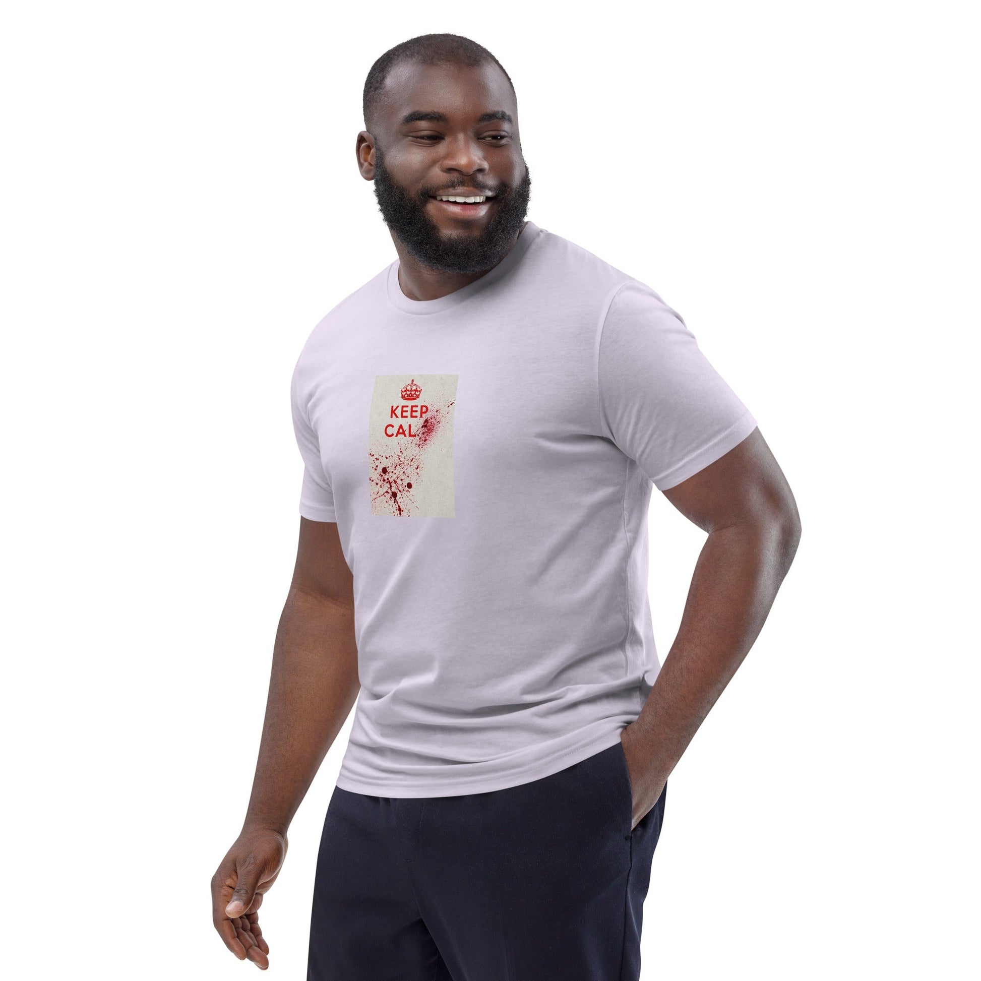 Keep Calm and Carry On 1939 British wartime poster organic cotton t-shirt, Pen vs Sword