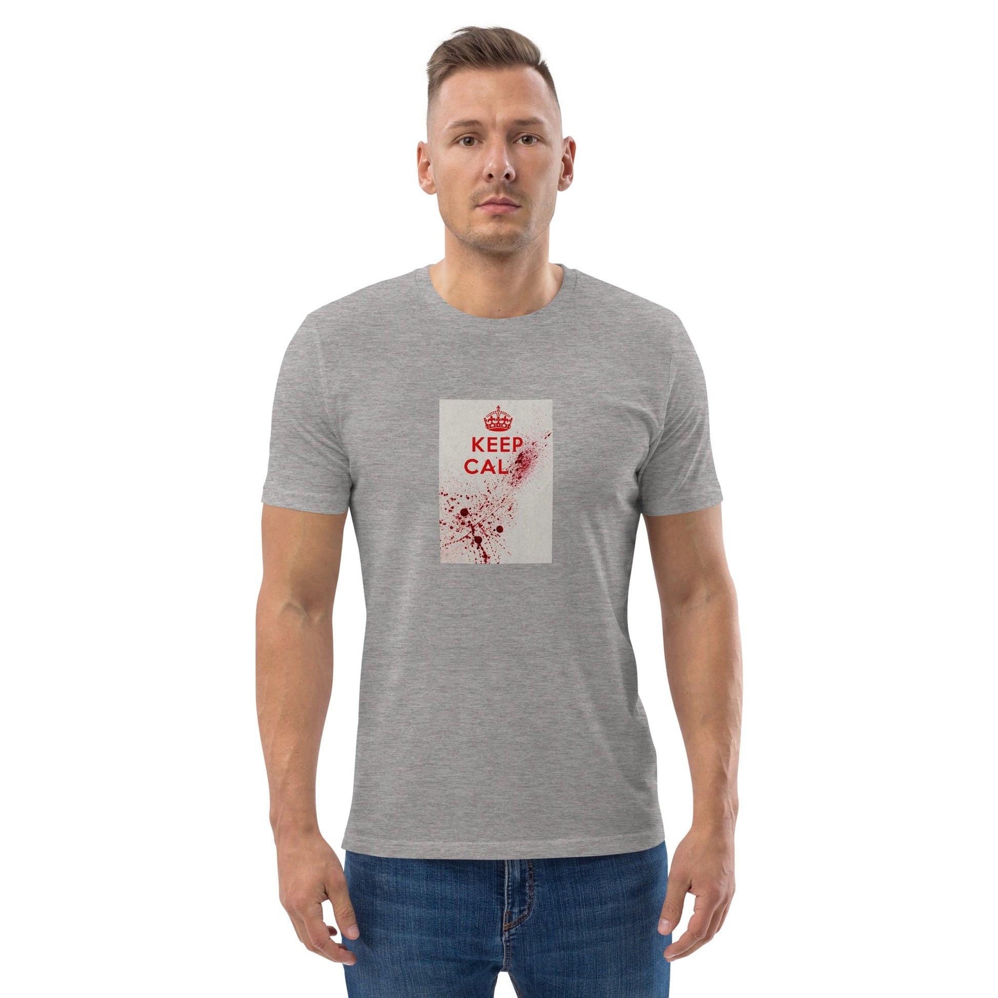 Keep Calm and Carry On 1939 British wartime poster organic cotton t-shirt, Pen vs Sword