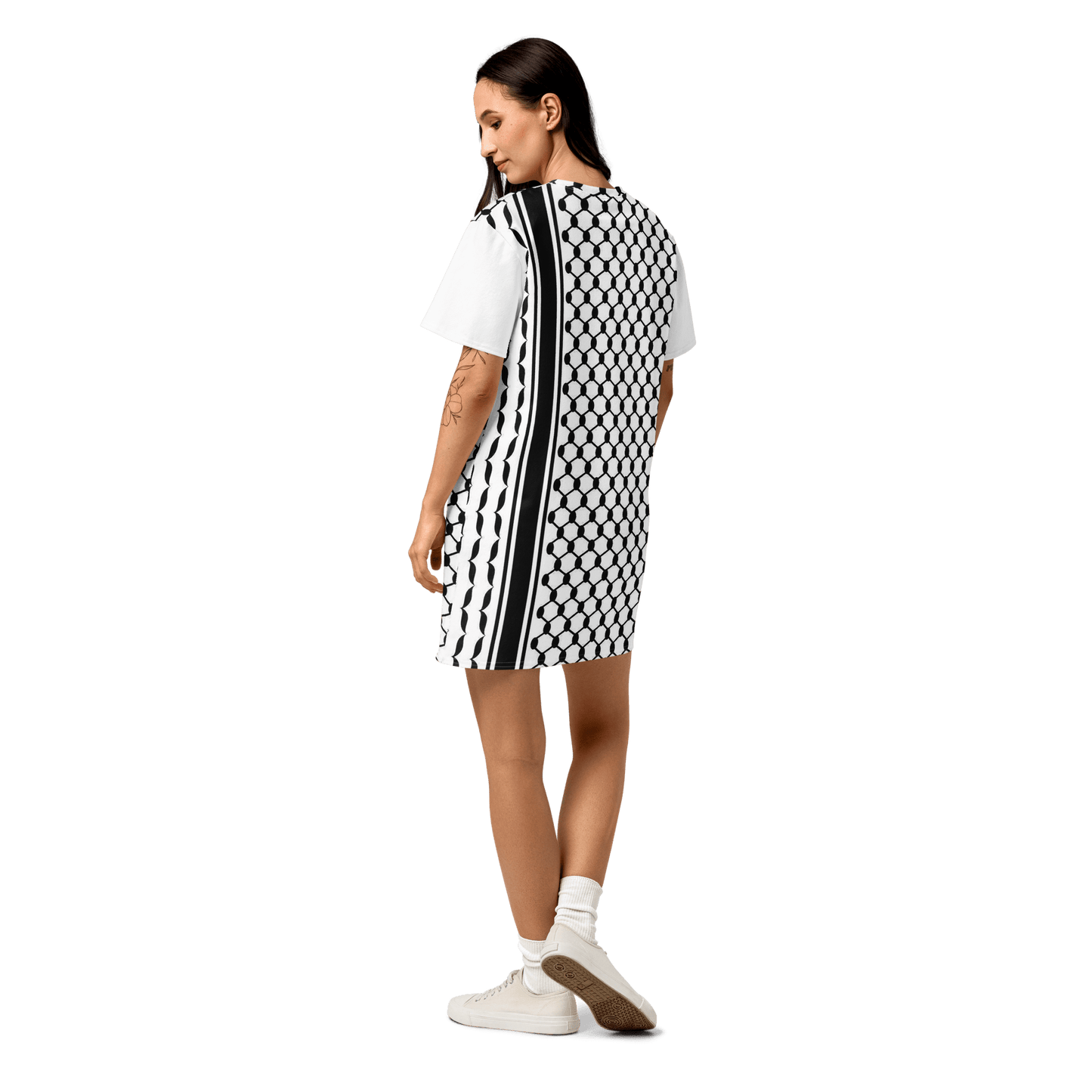 Keffiyeh - Cotton t-shirt dress - Propaganda Department
