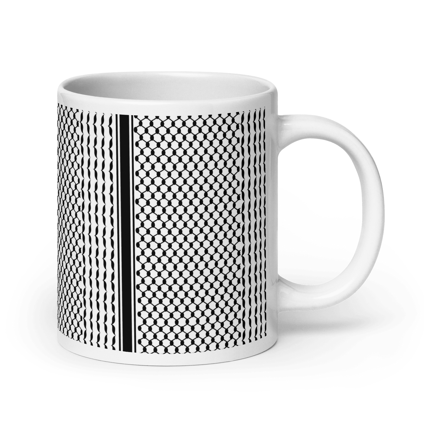 Keffiyeh Pattern Palestine Solidarity Ceramic Mug