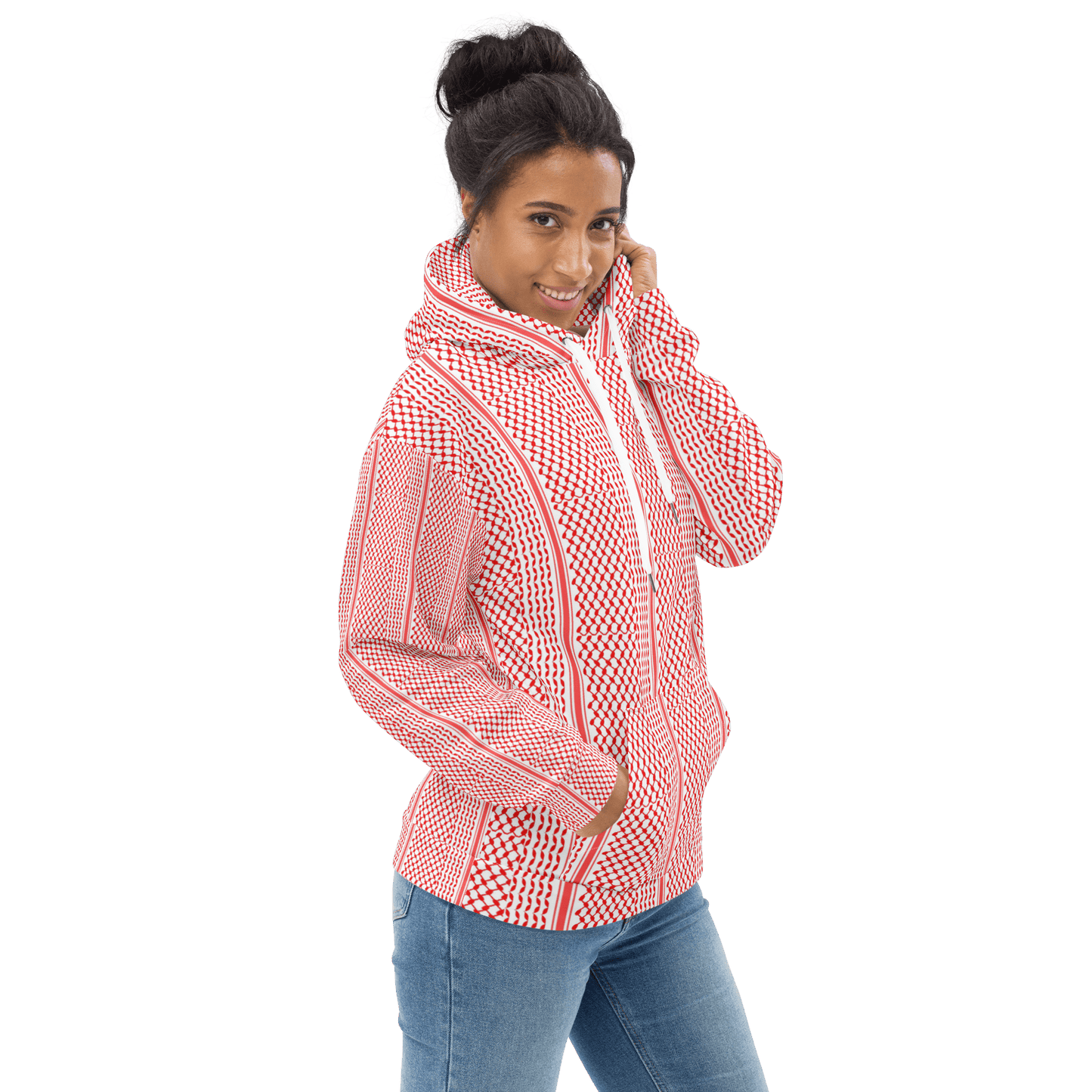 Keffiyeh Pattern Palestine Solidarity Unisex Hoodie