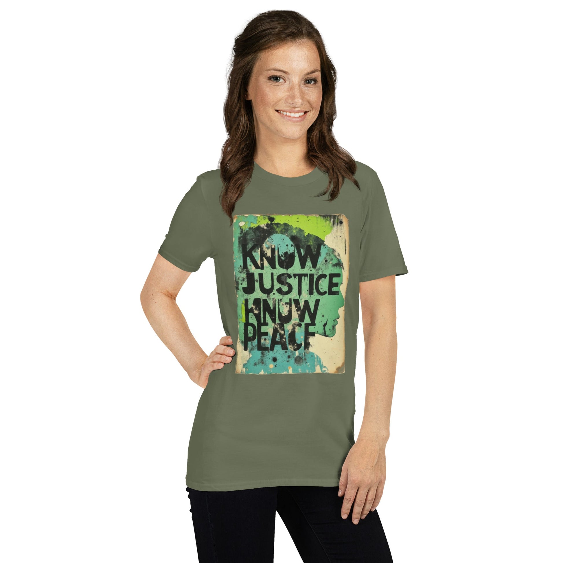 Know Justice Know Peace unisex t-shirt v2, Black Lives Matter slogan, Pen vs Sword