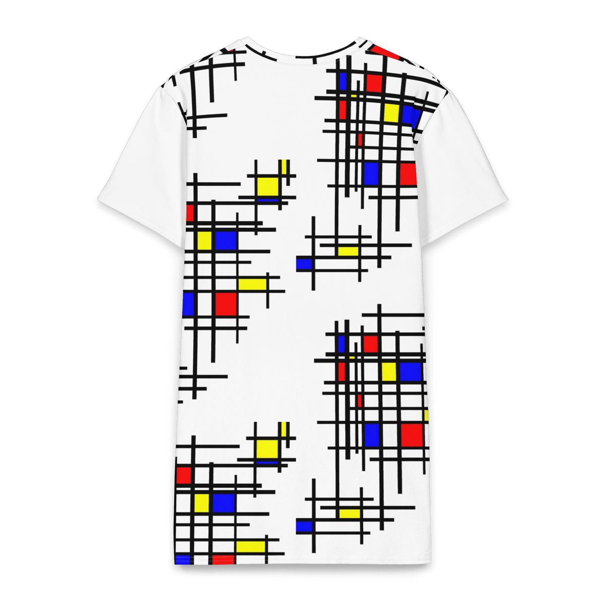 Mondrian Grid - Cotton t-shirt dress - Propaganda Department