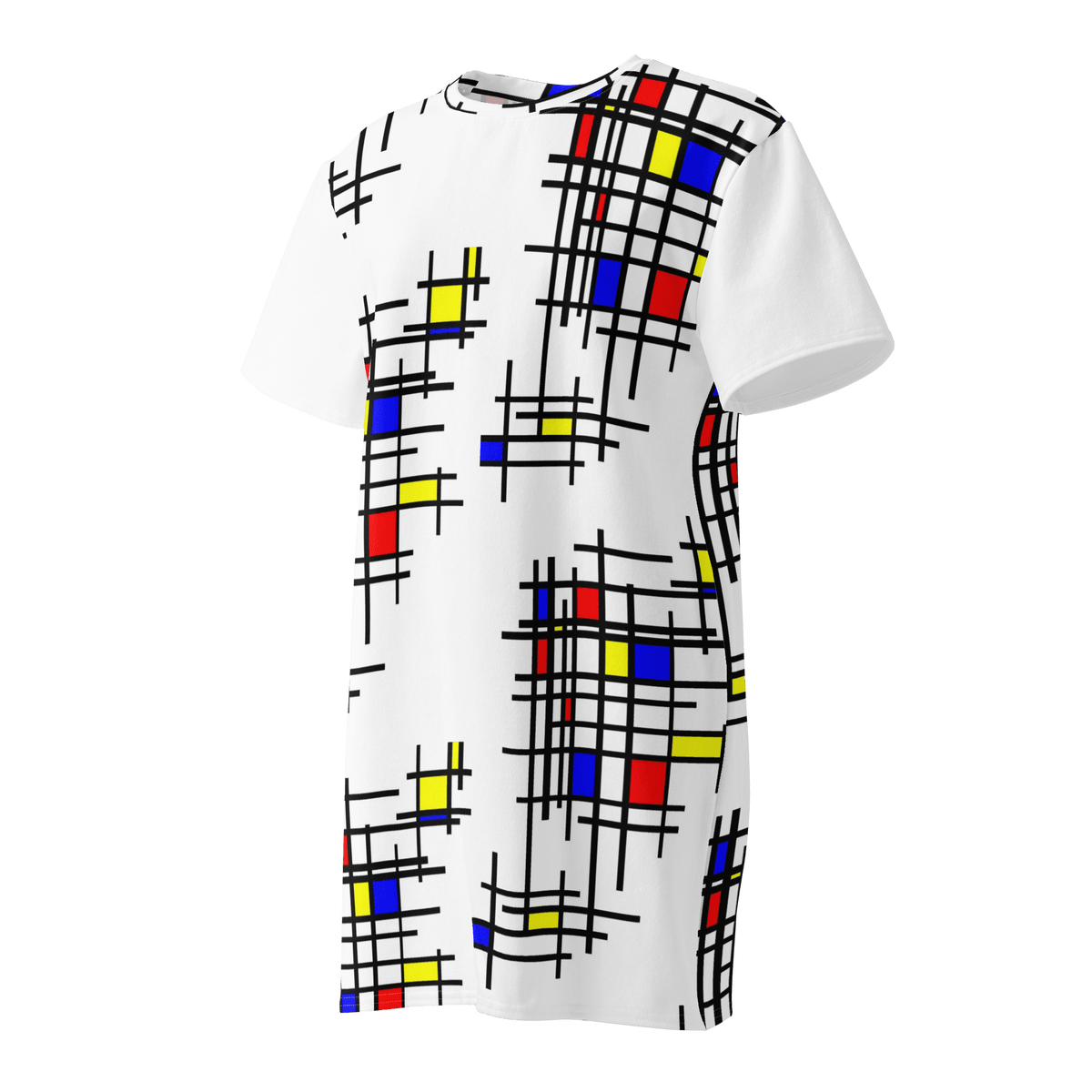 Mondrian Grid - Cotton t-shirt dress - Propaganda Department