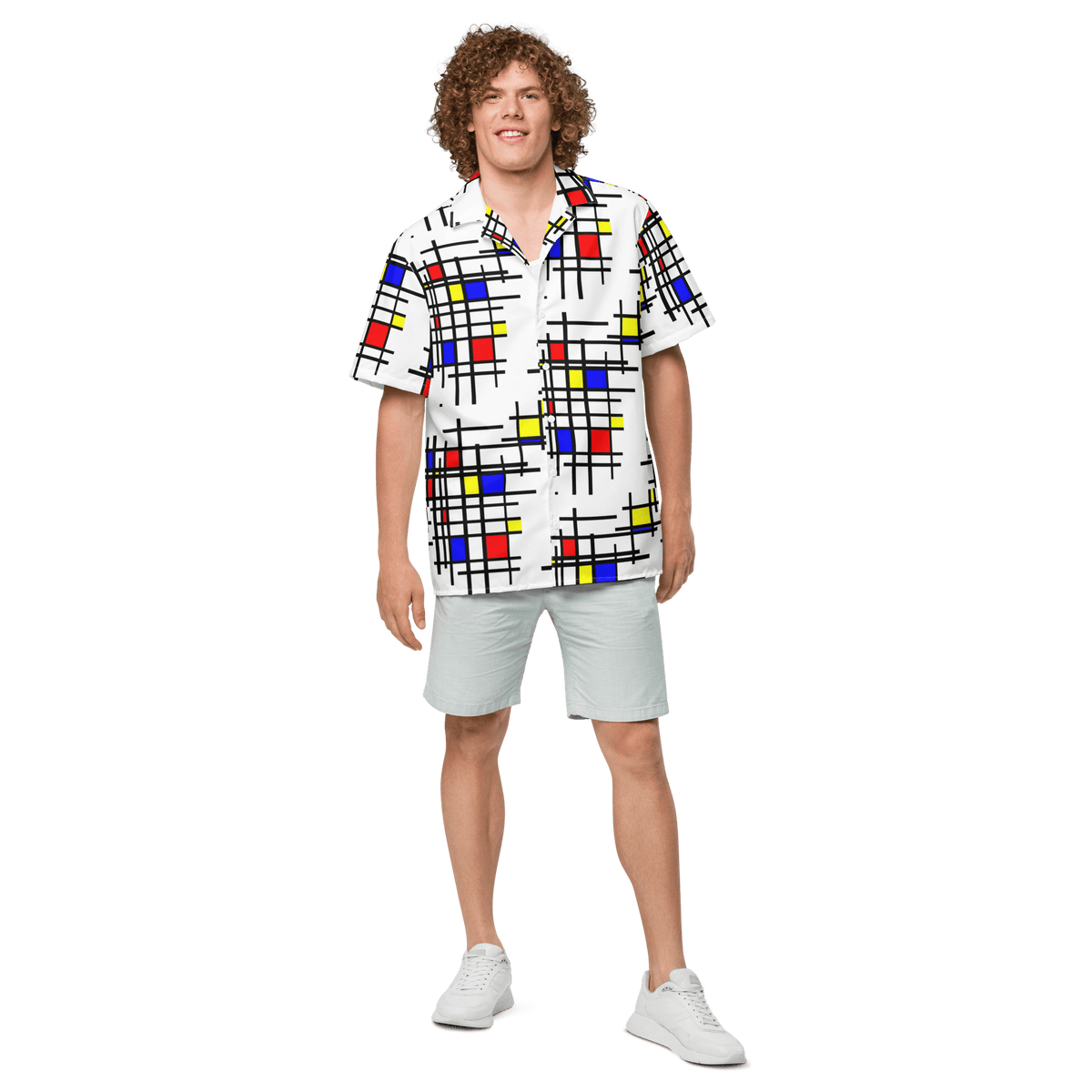 Mondrian Grid - Unisex button shirt - Propaganda Department
