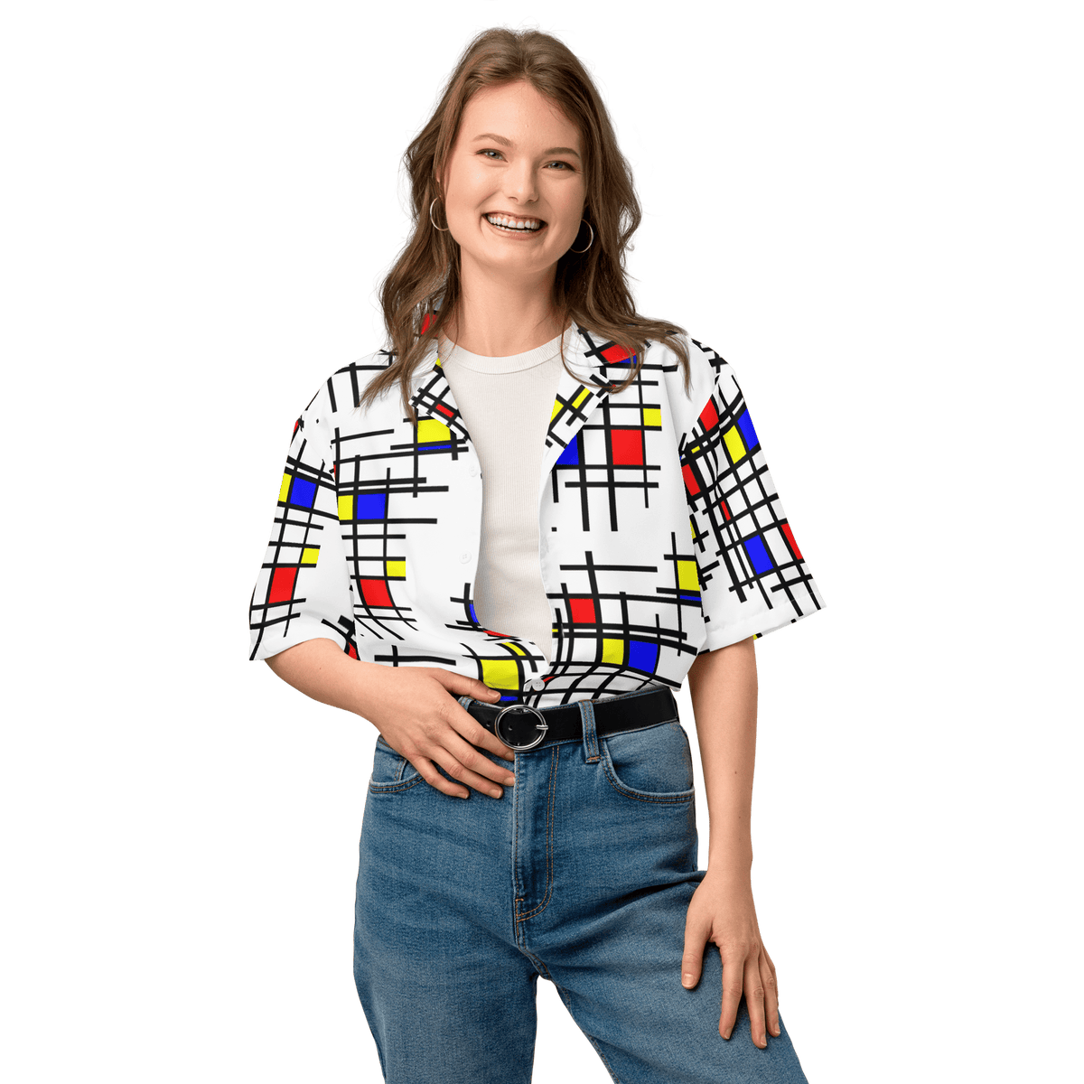 Mondrian Grid - Unisex button shirt - Propaganda Department