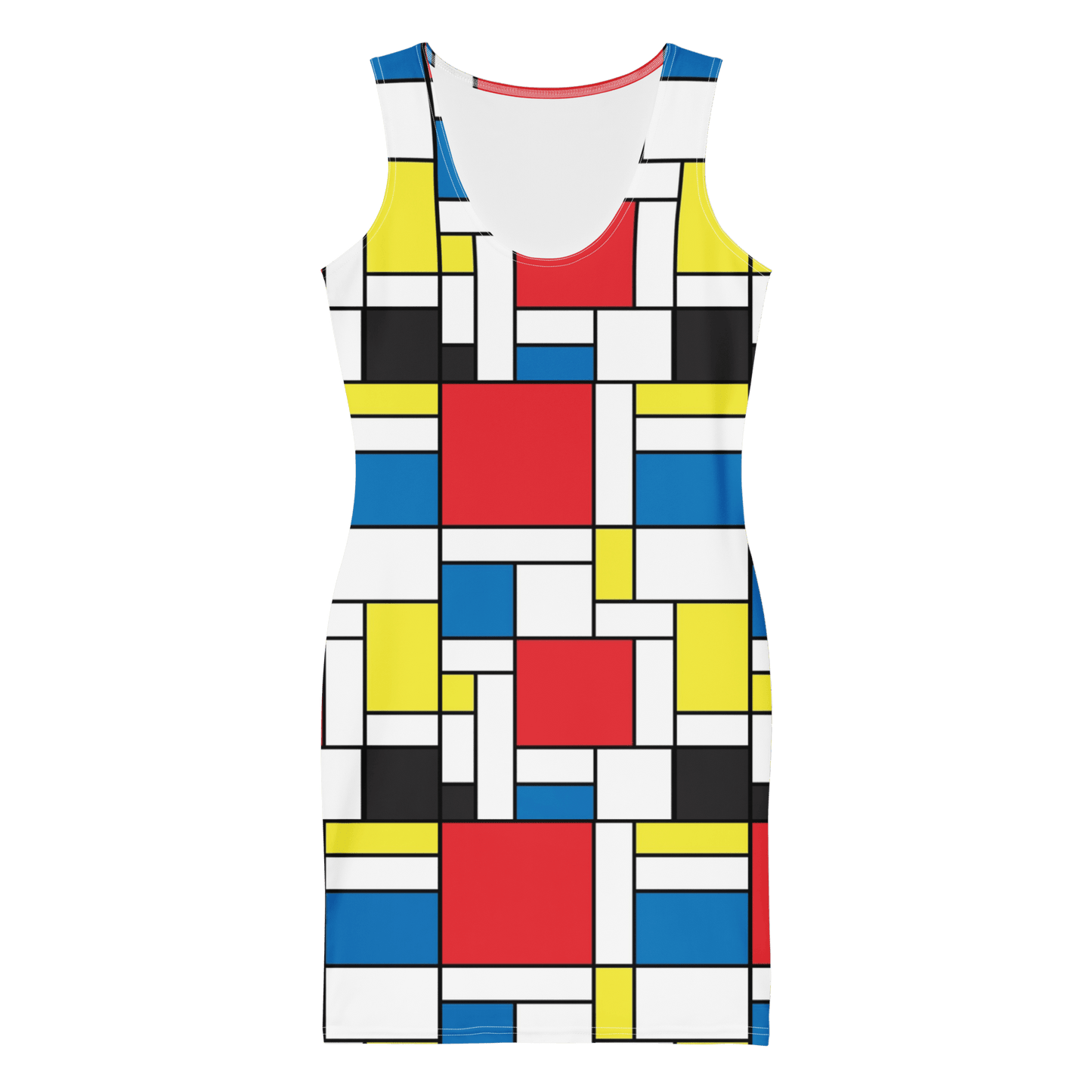 Mondrian Square - Cotton bodycon dress - Propaganda Department