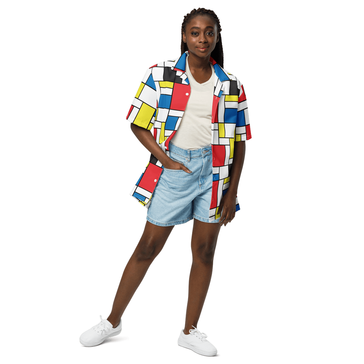 Mondrian Square - Unisex button shirt - Propaganda Department