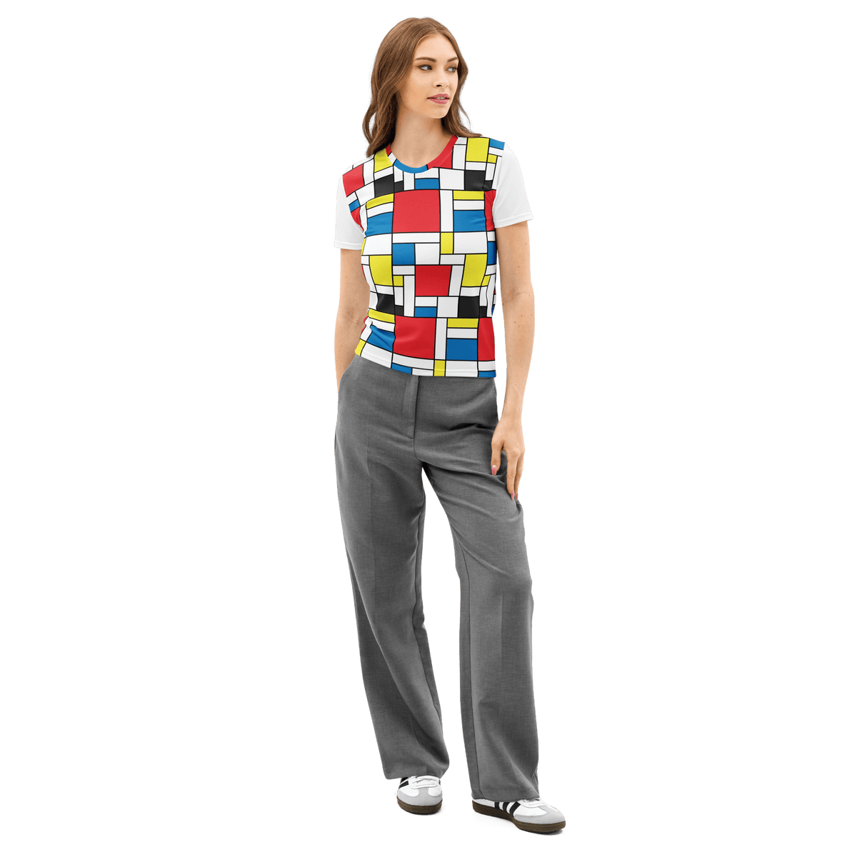 Mondrian Square - Women’s cotton crew neck t-shirt - Propaganda Department